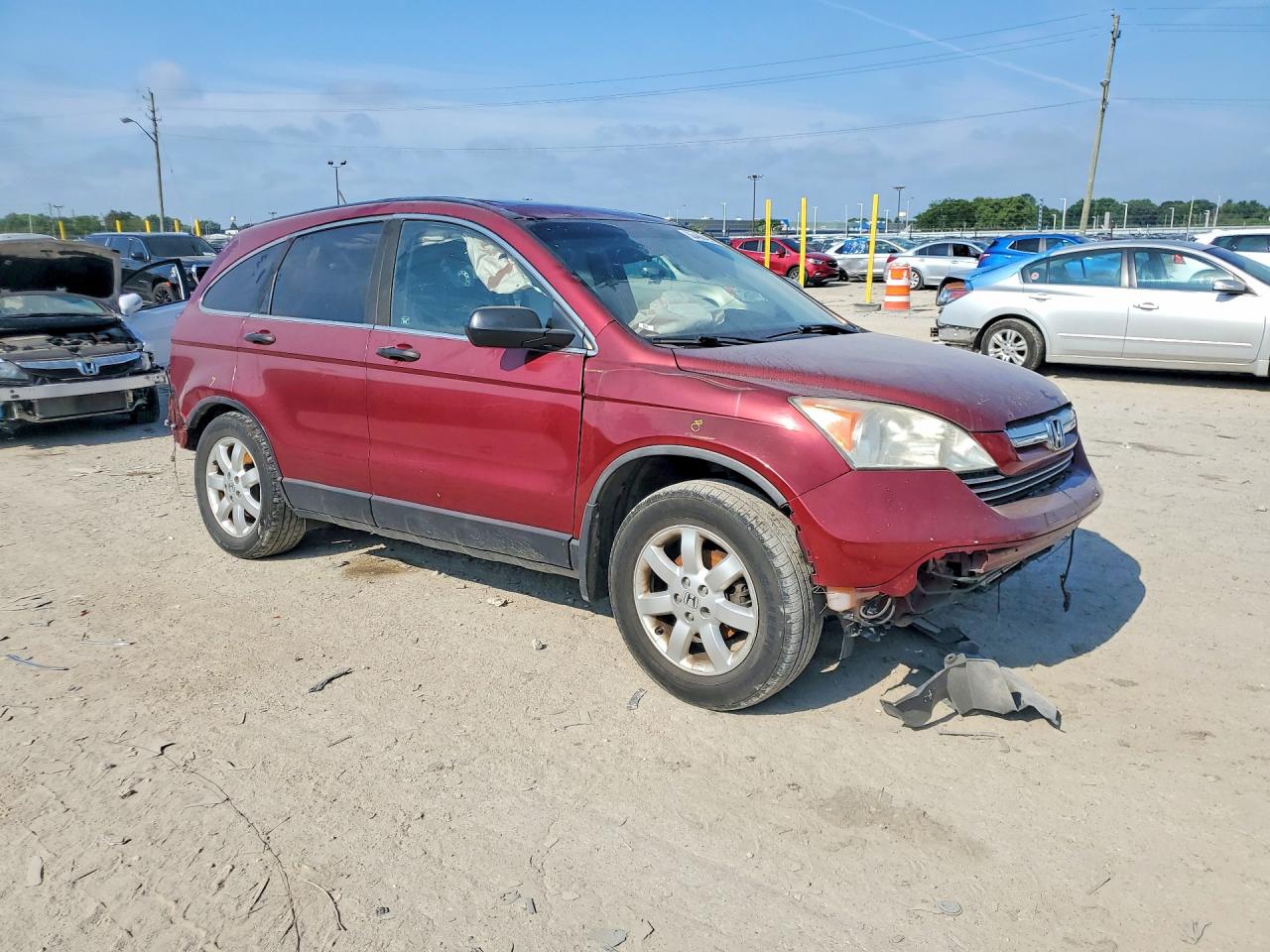 2007 Honda Cr-v Ex Burgundy vin: 5J6RE48587L816750