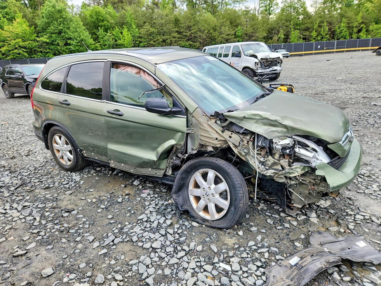 2008 Honda Cr-v Ex Green vin: 5J6RE48598L002673