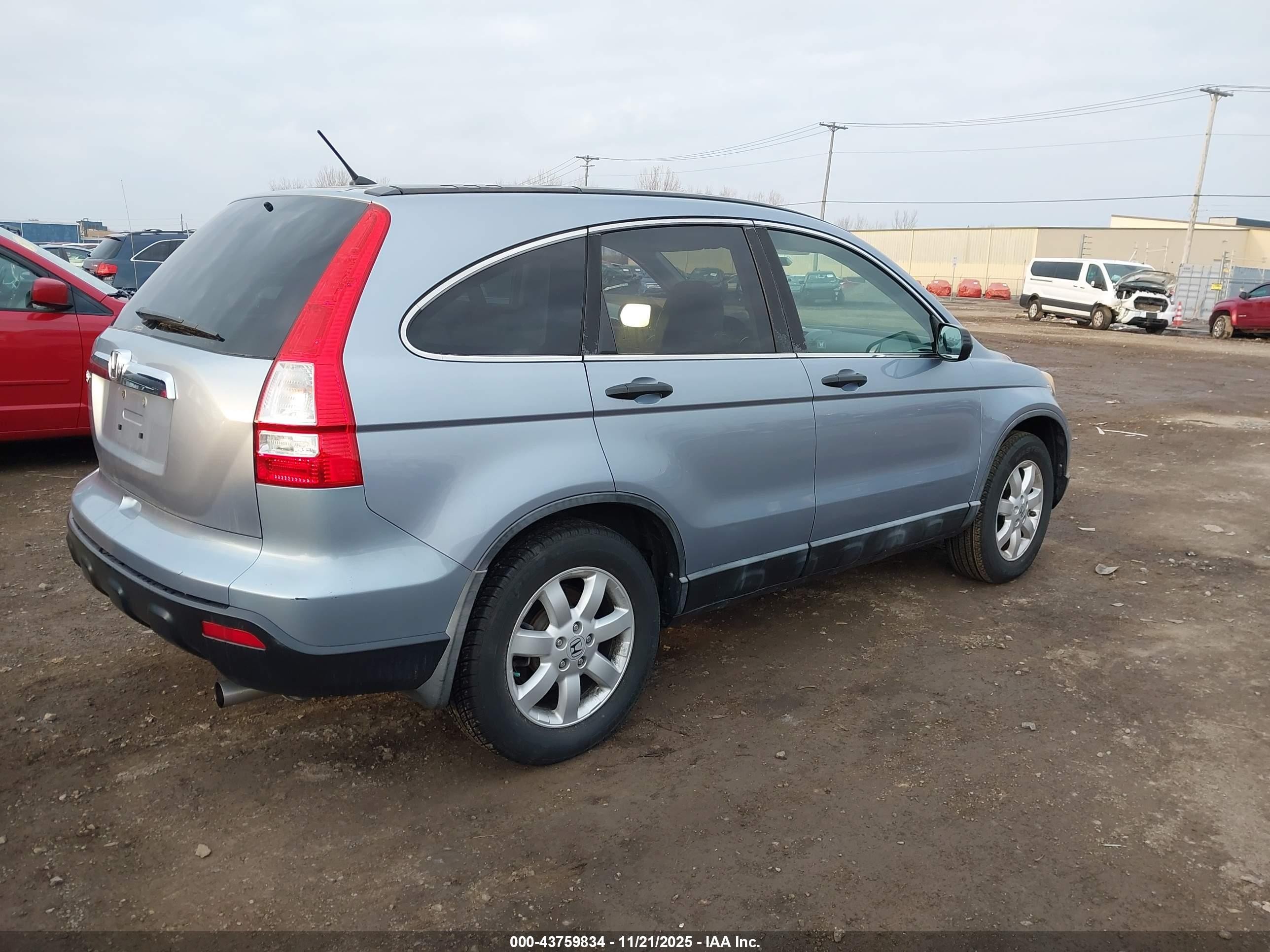 2008 Honda Cr-v Ex Light Blue vin: 5J6RE48598L025743
