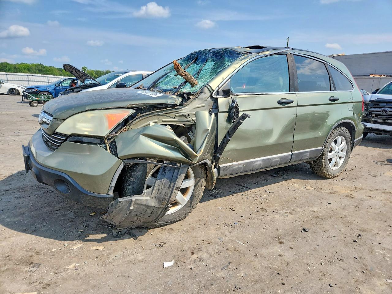 2008 Honda Cr-v Ex Green vin: 5J6RE48598L036452