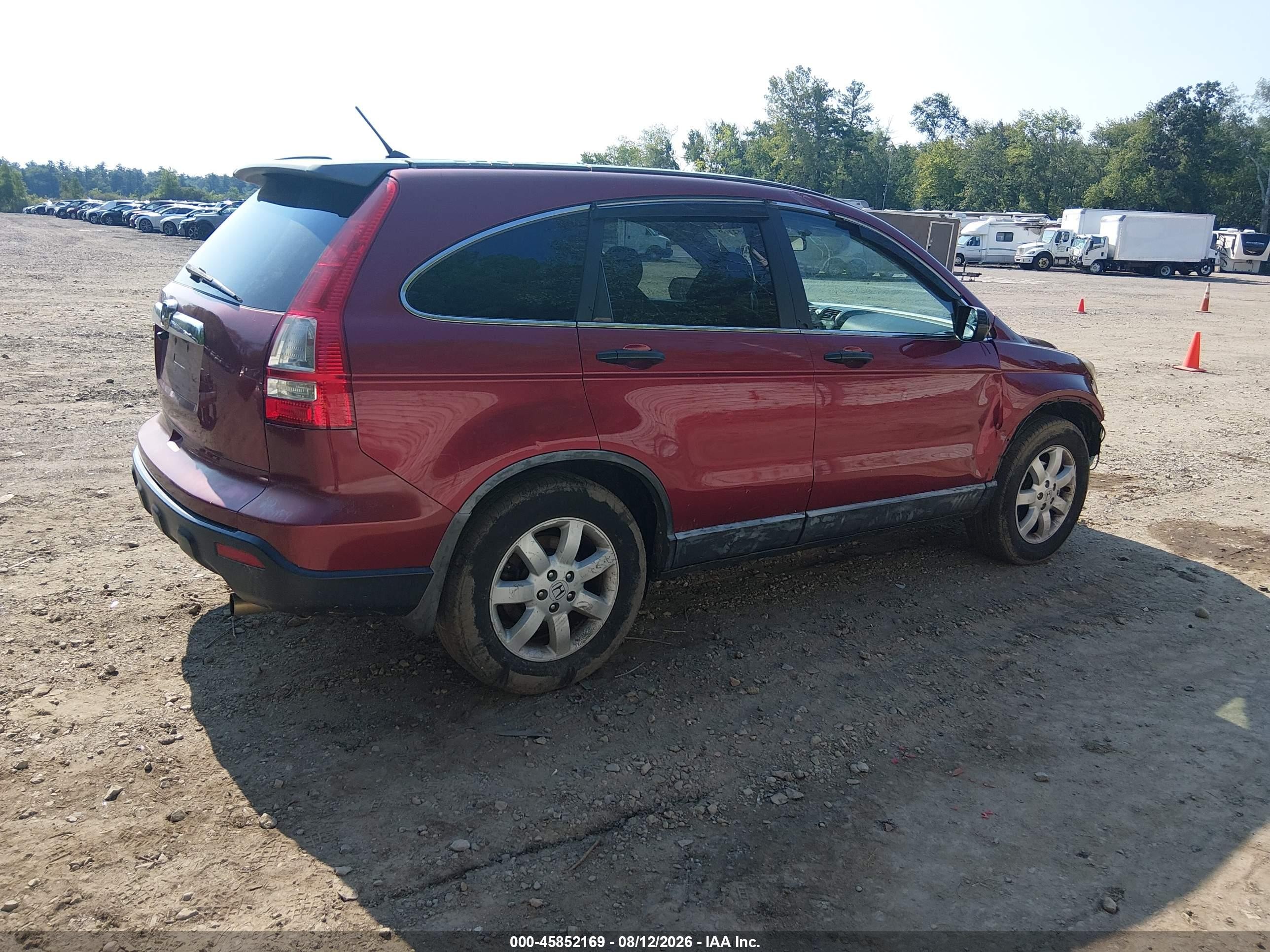 2009 Honda Cr-v Ex Red vin: 5J6RE48599L013500