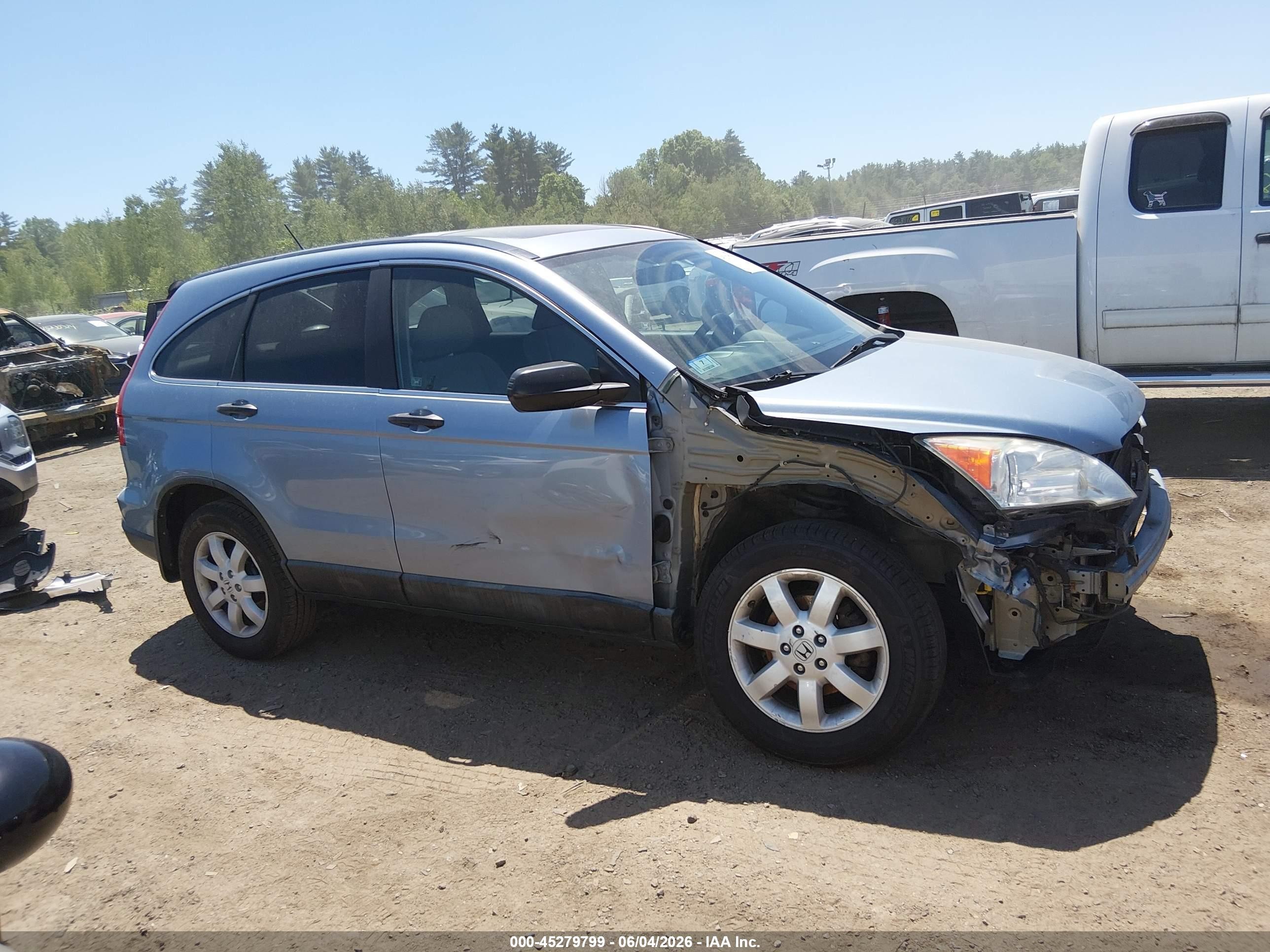 2009 Honda Cr-v Ex Blue vin: 5J6RE48599L018406