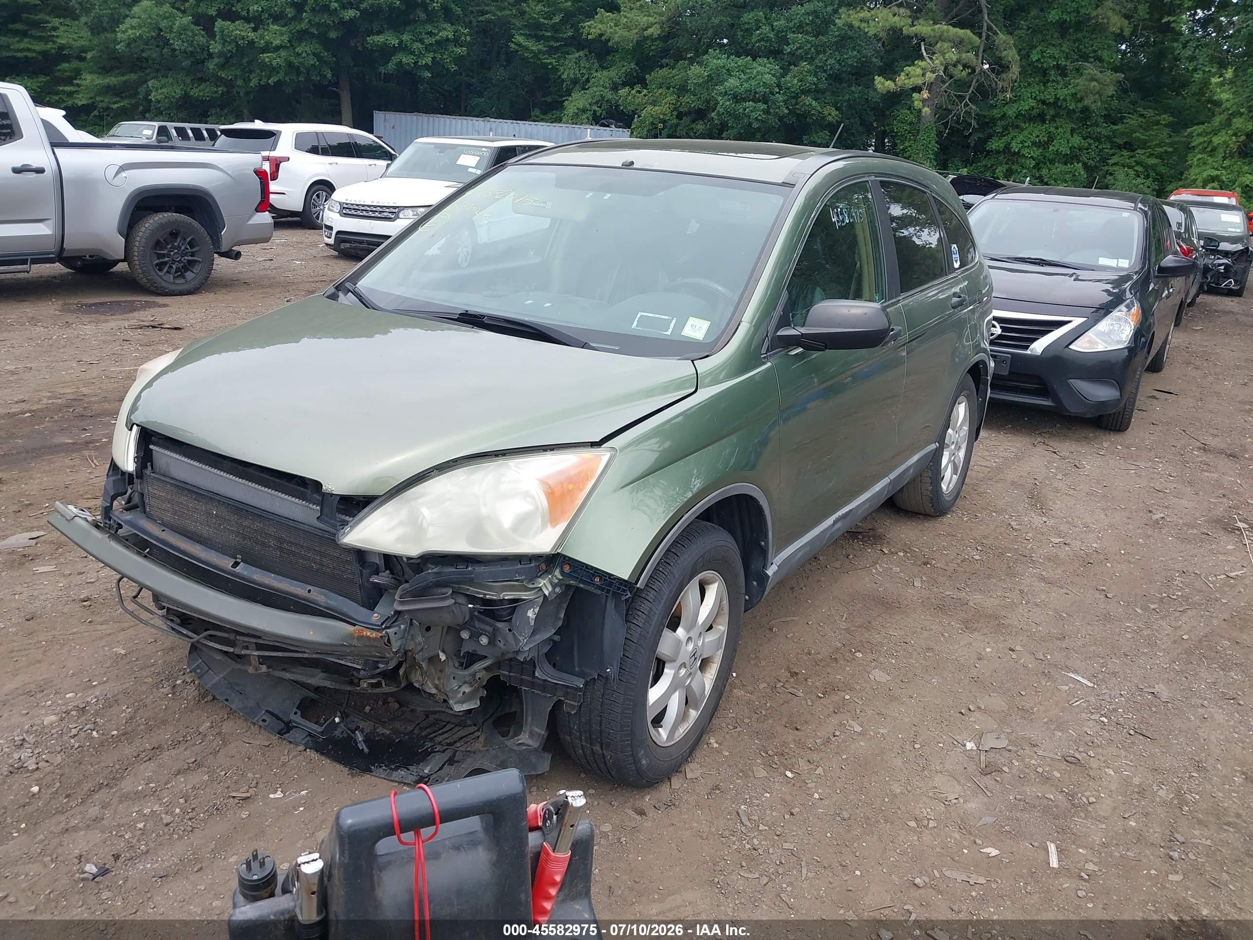 2008 Honda Cr-v Ex Green vin: 5J6RE485X8L005470