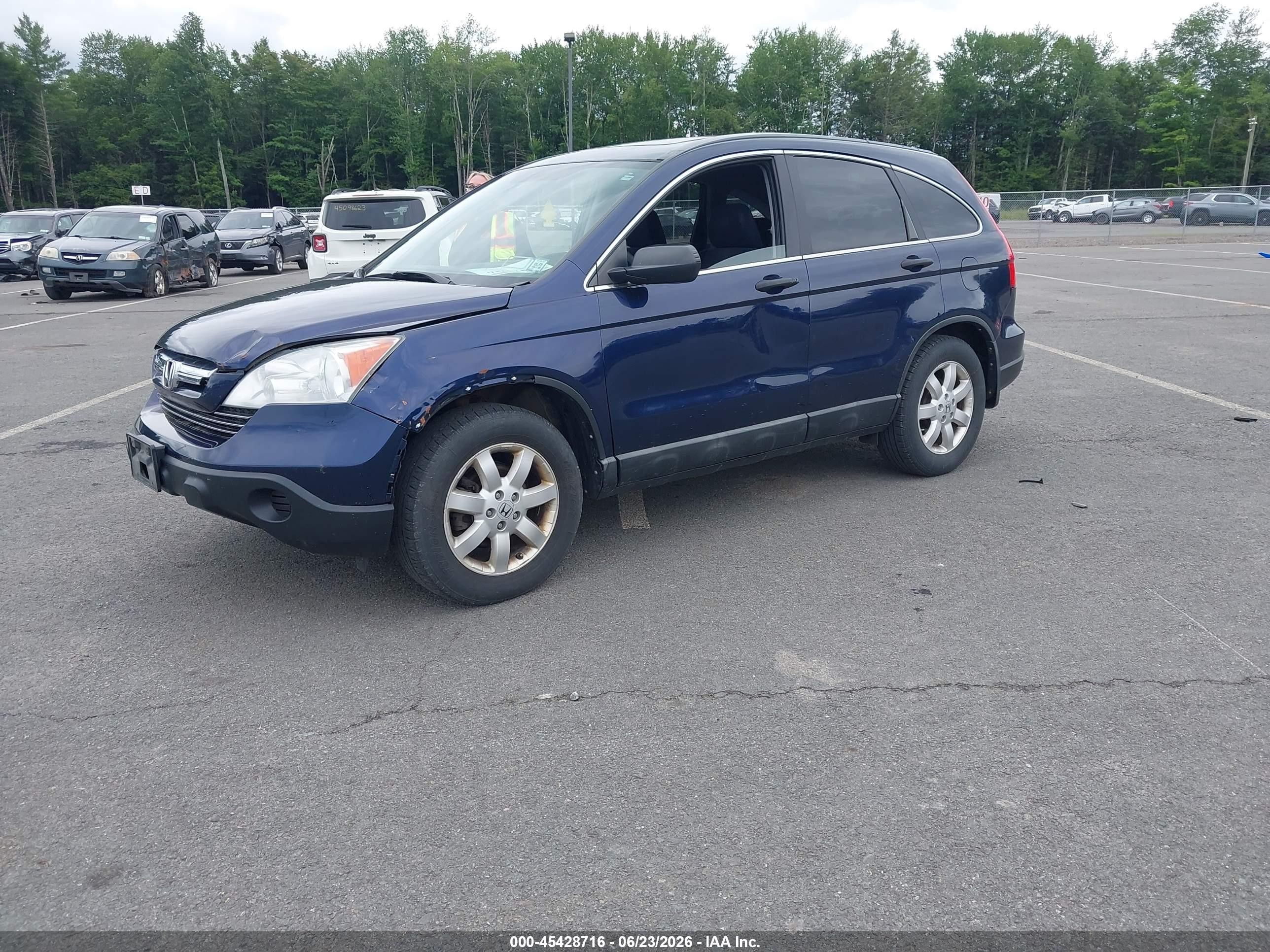 2008 Honda Cr-v Ex Blue vin: 5J6RE485X8L011799