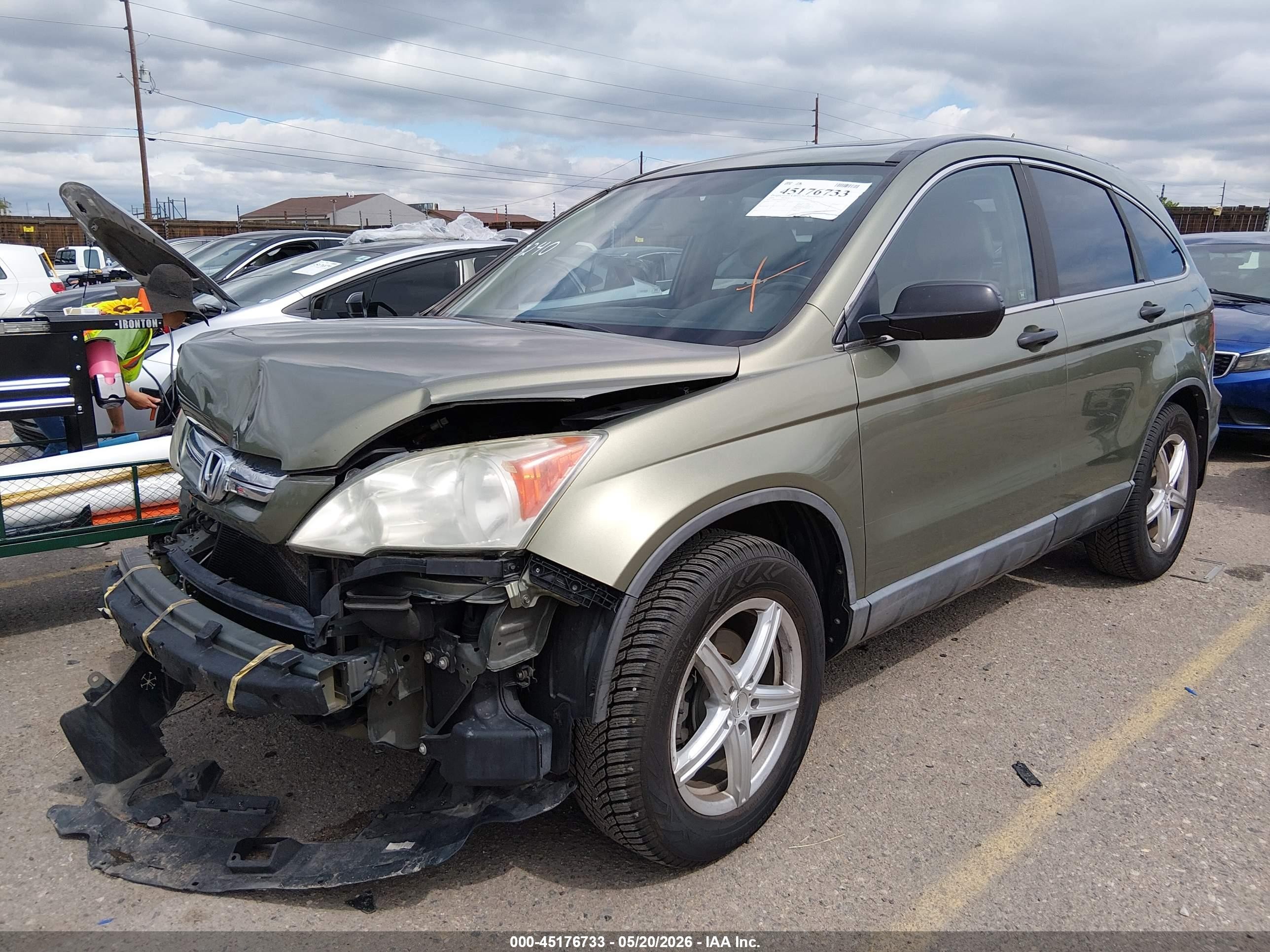 2009 Honda Cr-v Ex Green vin: 5J6RE485X9L002554