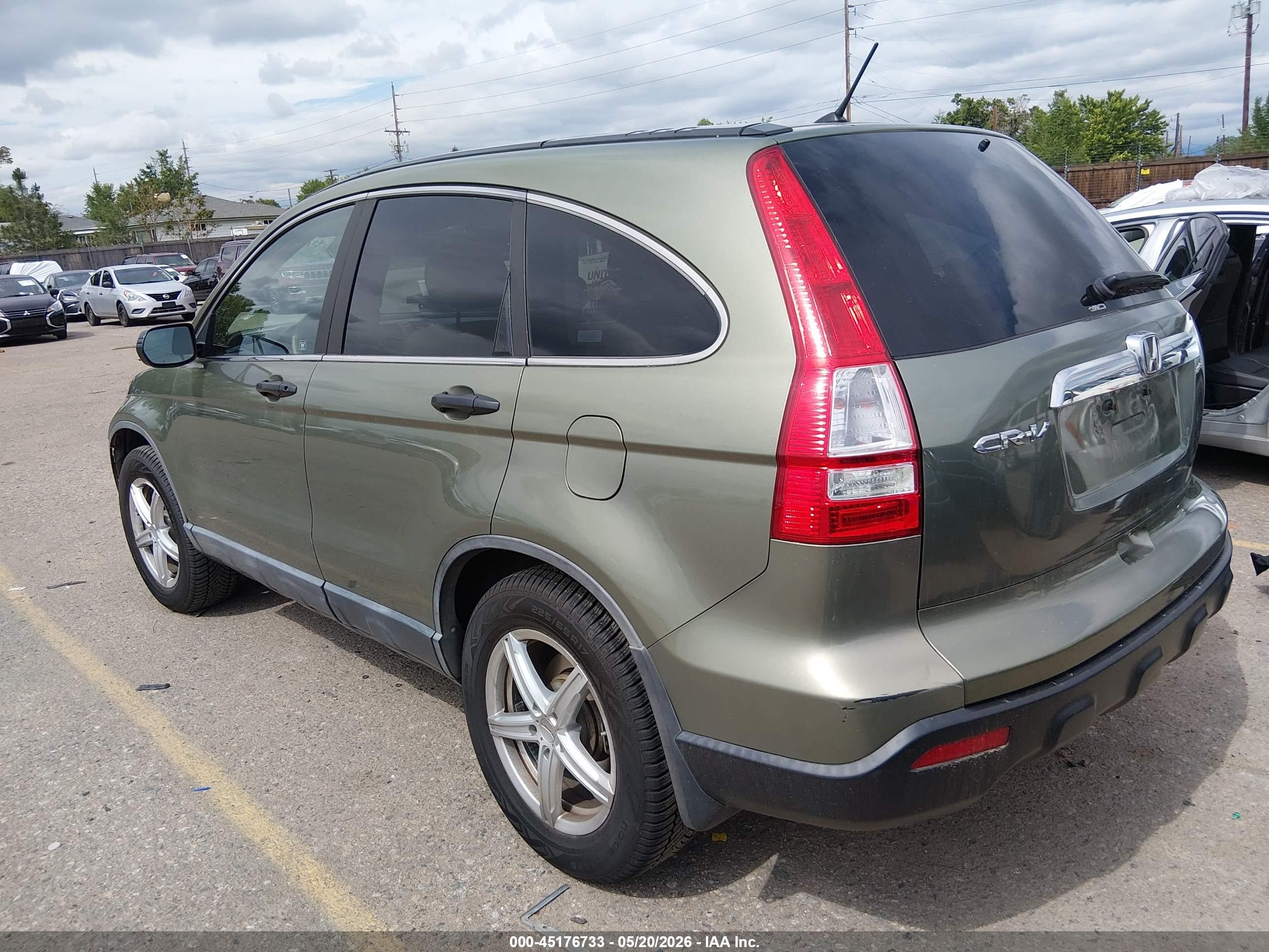 2009 Honda Cr-v Ex Green vin: 5J6RE485X9L002554