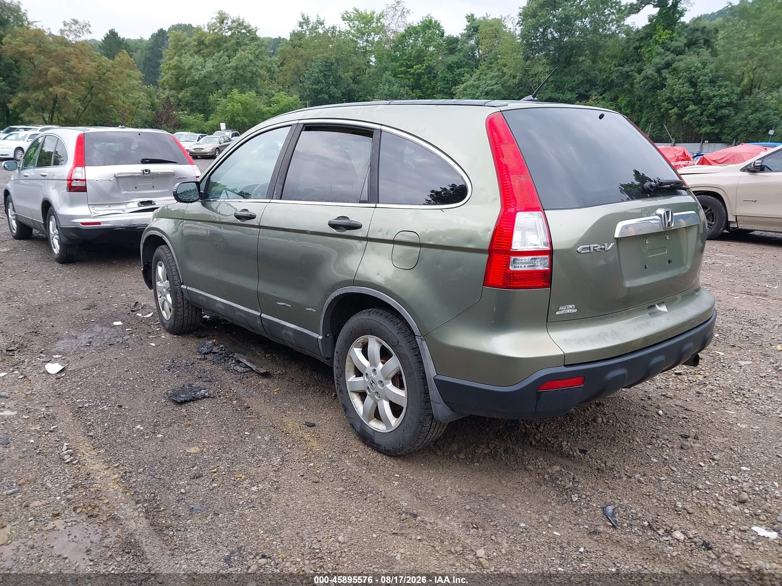 2009 Honda Cr-v Ex Green vin: 5J6RE485X9L005180