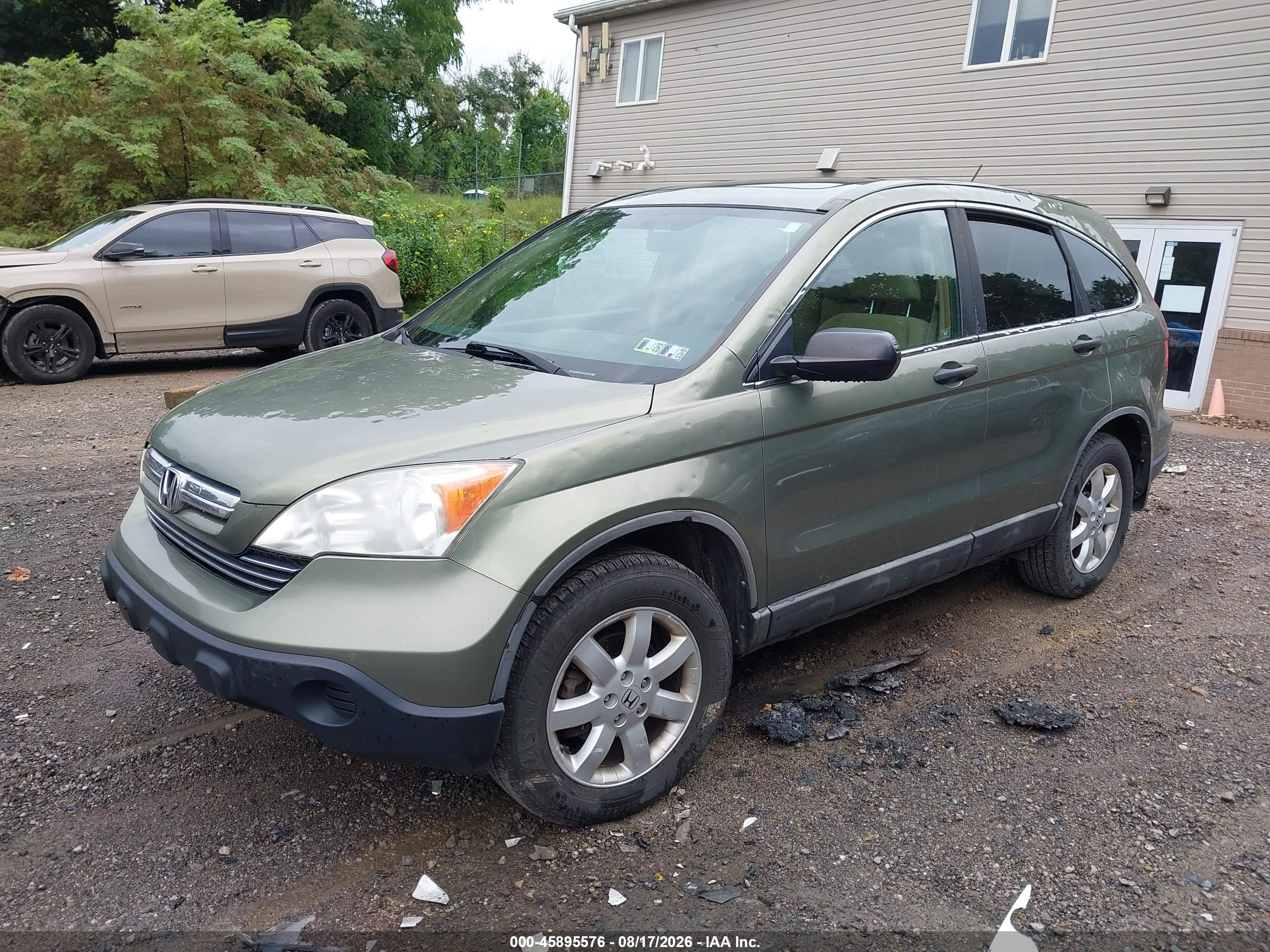 2009 Honda Cr-v Ex Green vin: 5J6RE485X9L005180
