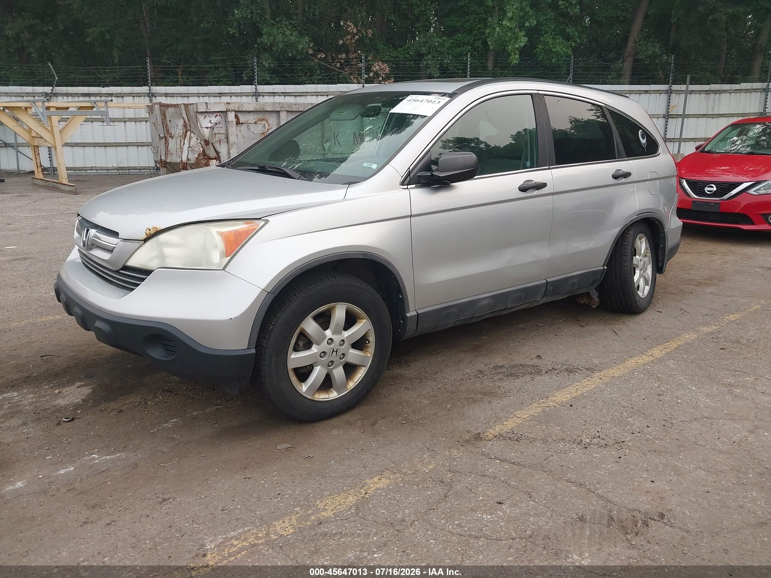 2009 Honda Cr-v Ex Silver vin: 5J6RE485X9L007981