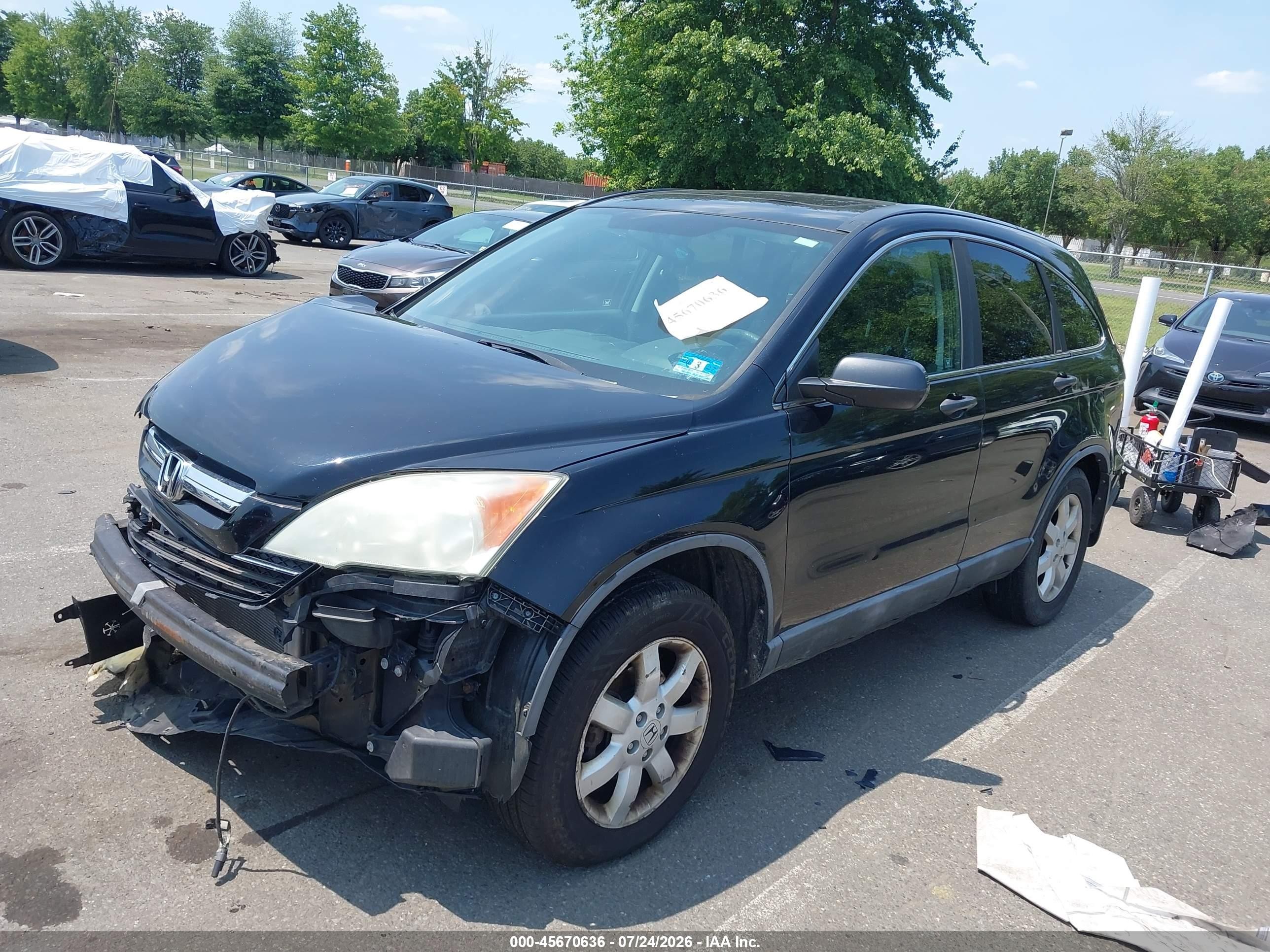 2009 Honda Cr-v Ex Черный vin: 5J6RE485X9L014848