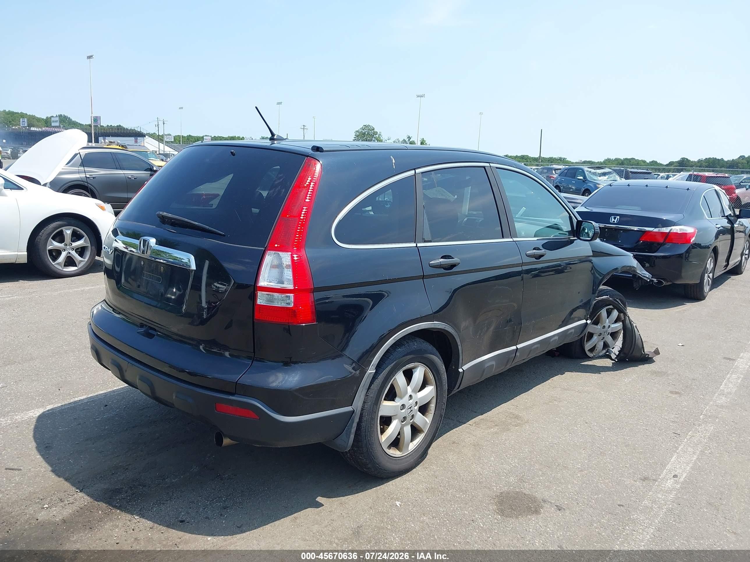 2009 Honda Cr-v Ex Черный vin: 5J6RE485X9L014848