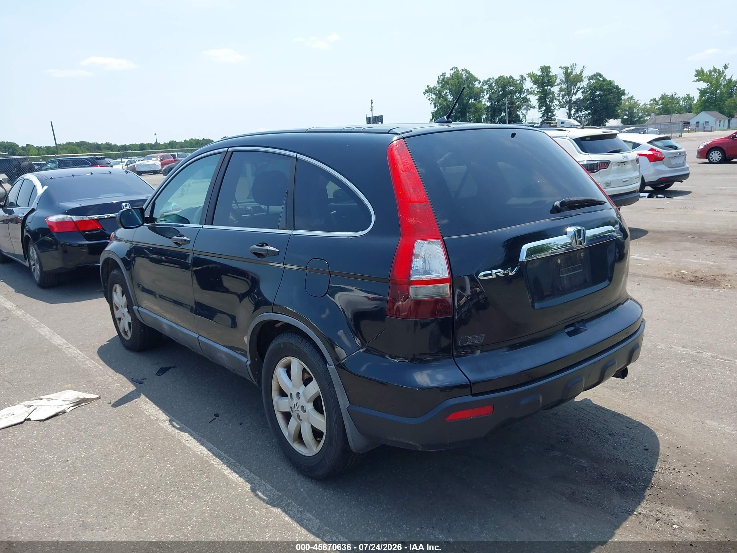 2009 Honda Cr-v Ex Черный vin: 5J6RE485X9L014848