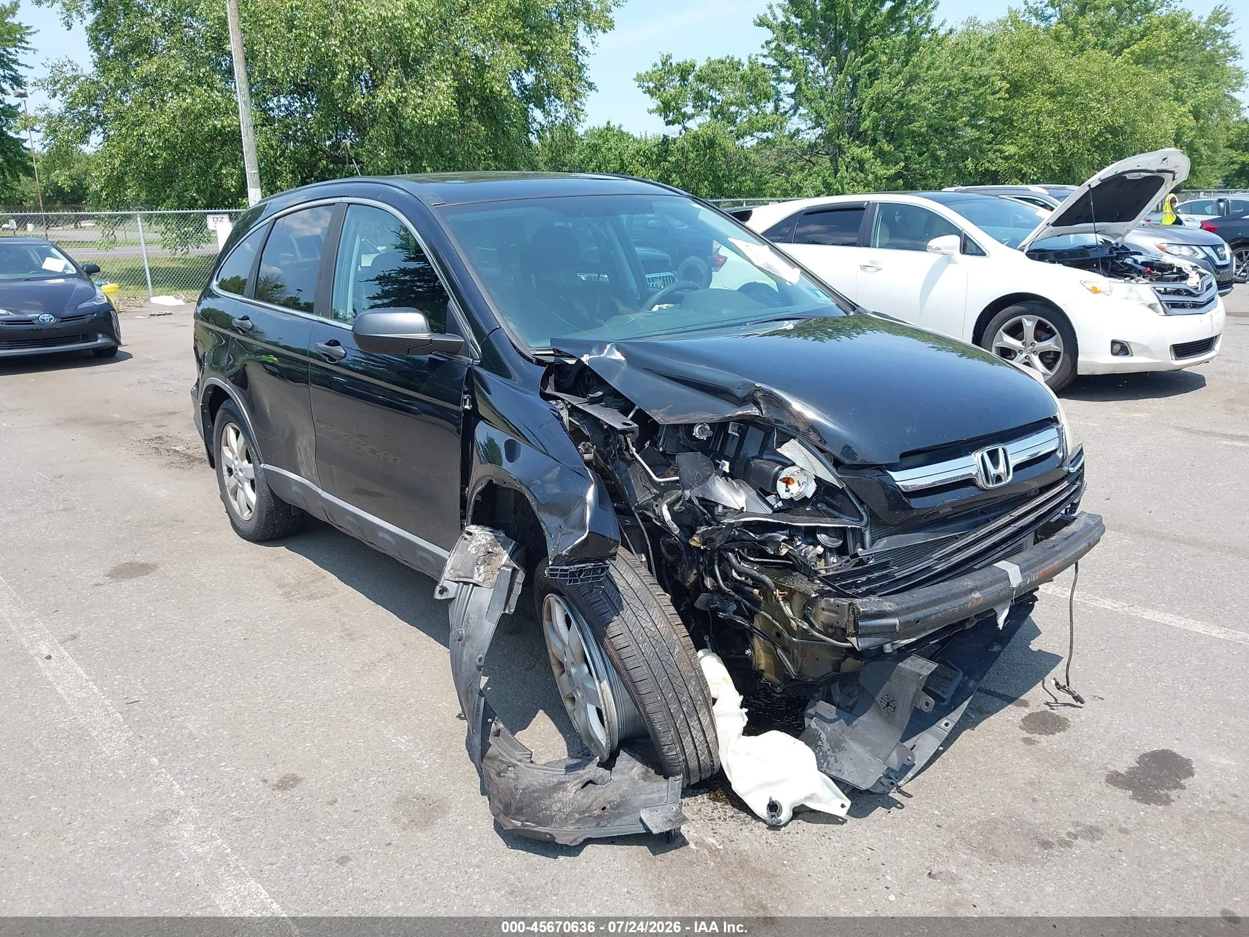 2009 Honda Cr-v Ex Черный vin: 5J6RE485X9L014848