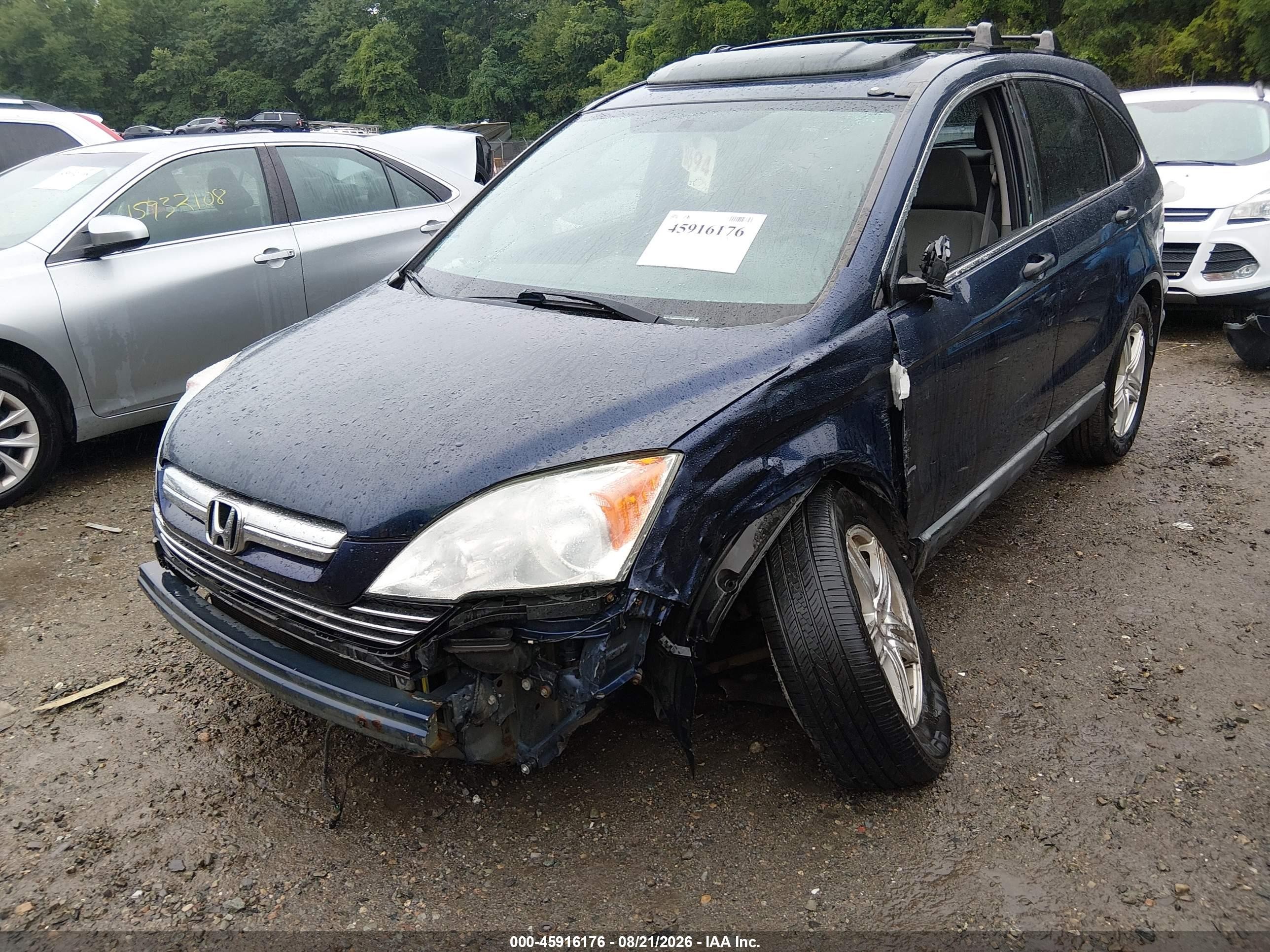2009 Honda Cr-v Ex Blue vin: 5J6RE485X9L032251