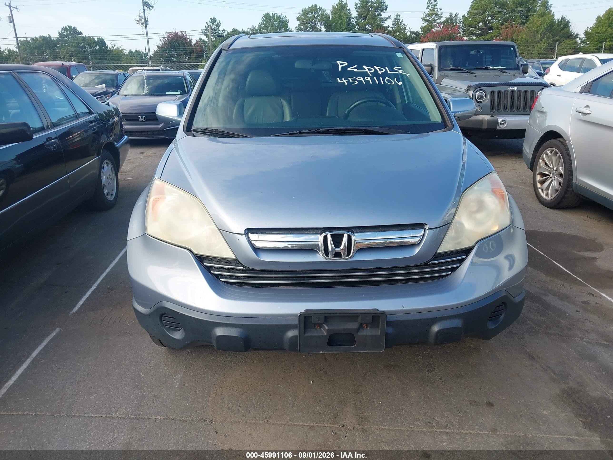 2008 Honda Cr-v Ex-l Light Blue vin: 5J6RE48708L033022