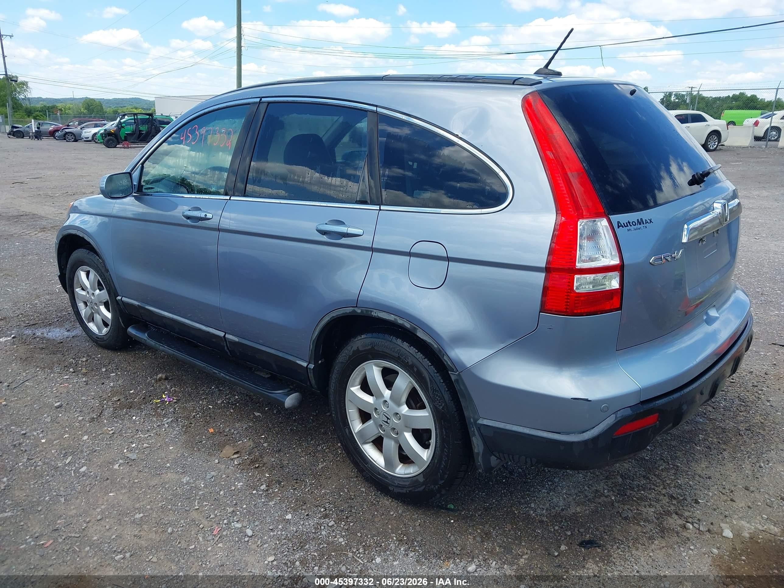 2008 Honda Cr-v Ex-l Light Blue vin: 5J6RE48708L036891