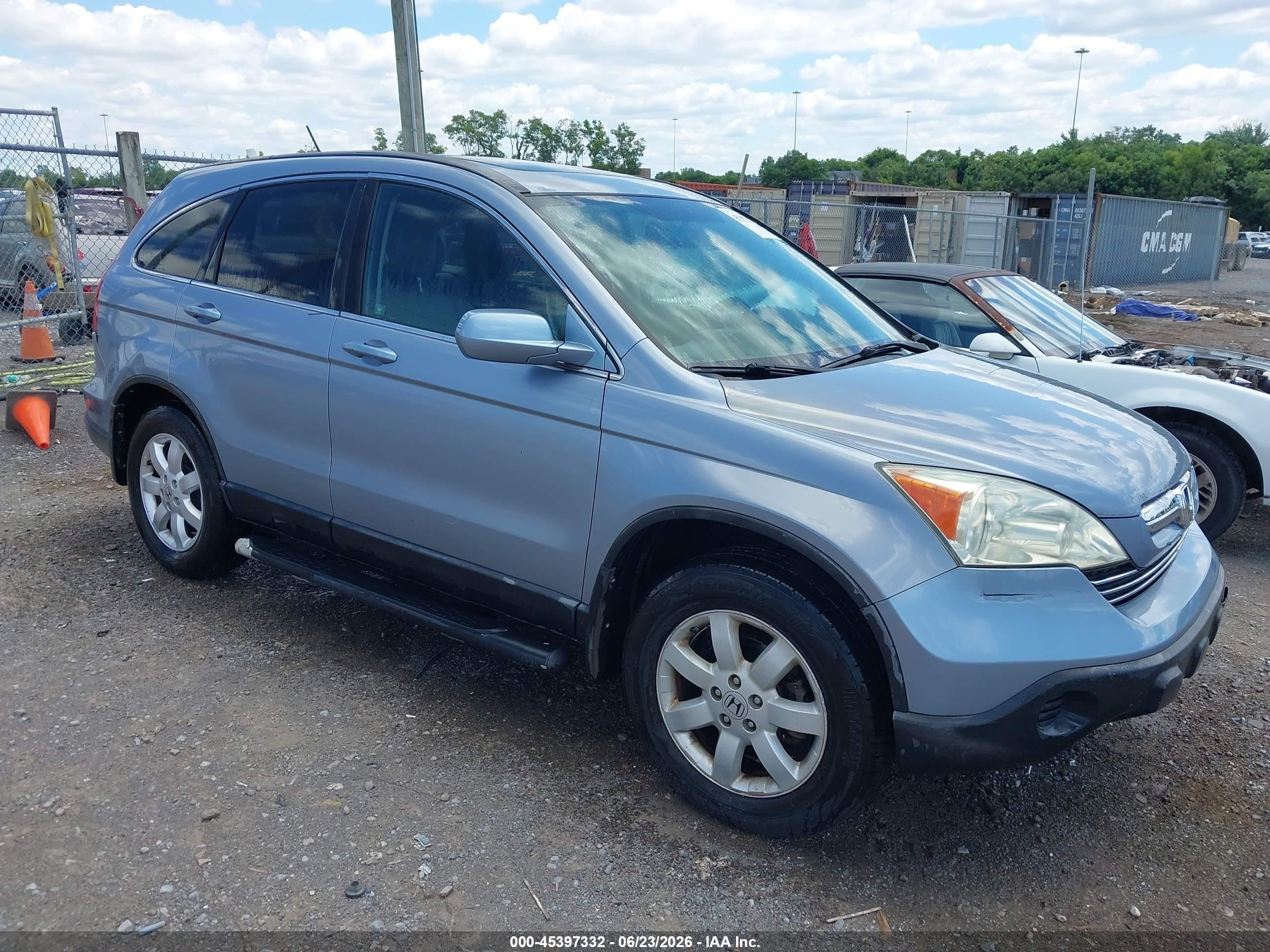 2008 Honda Cr-v Ex-l Light Blue vin: 5J6RE48708L036891
