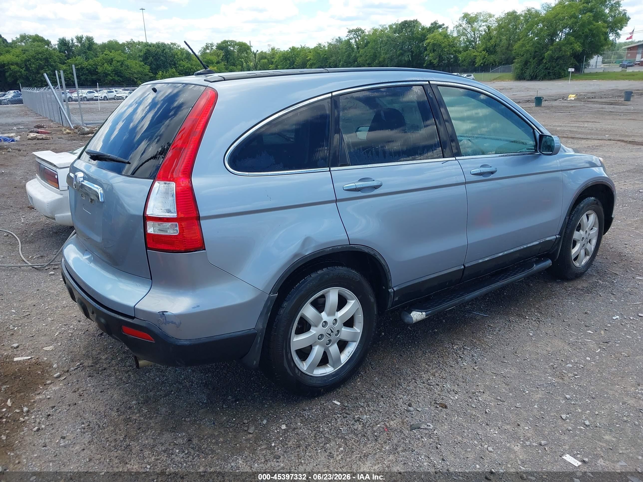 2008 Honda Cr-v Ex-l Light Blue vin: 5J6RE48708L036891