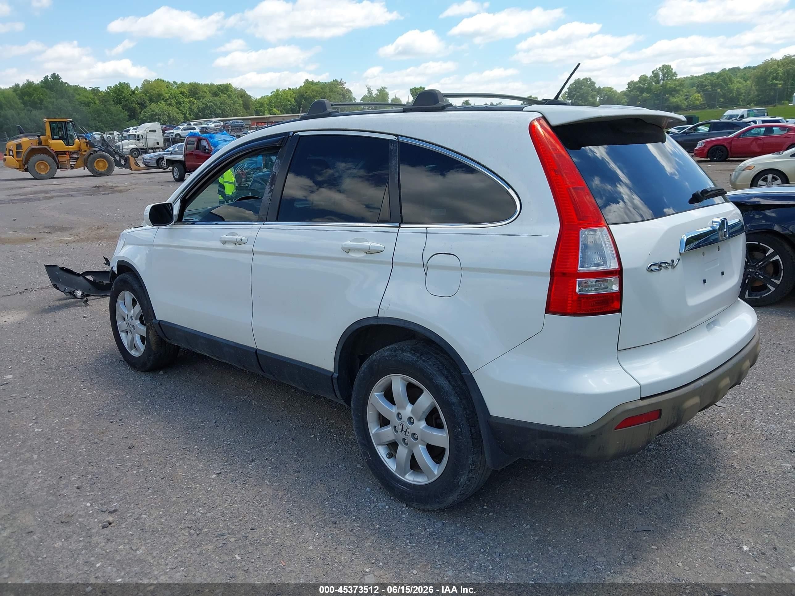 2008 Honda Cr-v Ex-l White vin: 5J6RE48708L041587