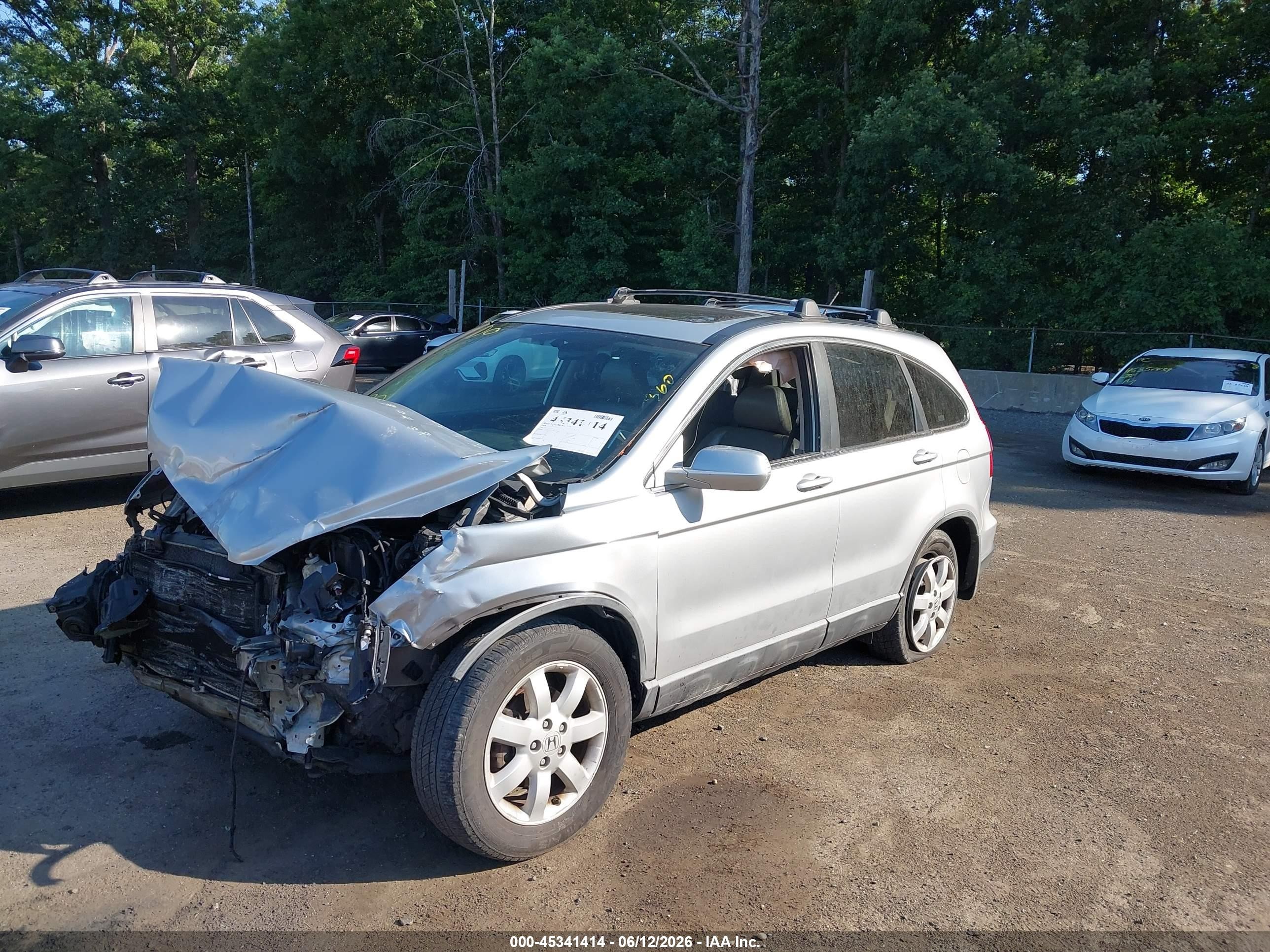 2009 Honda Cr-v Ex-l Silver vin: 5J6RE48709L065552