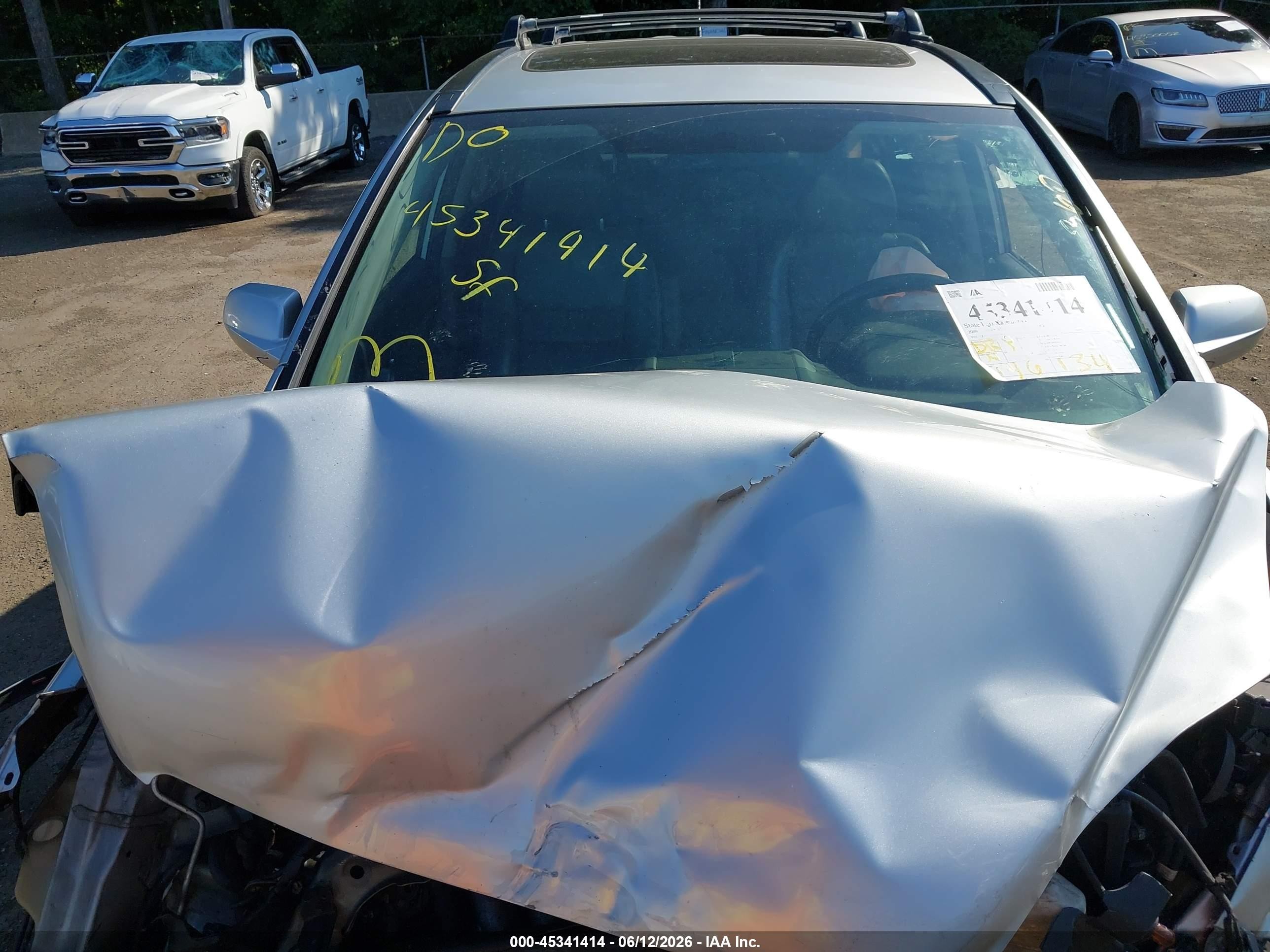 2009 Honda Cr-v Ex-l Silver vin: 5J6RE48709L065552