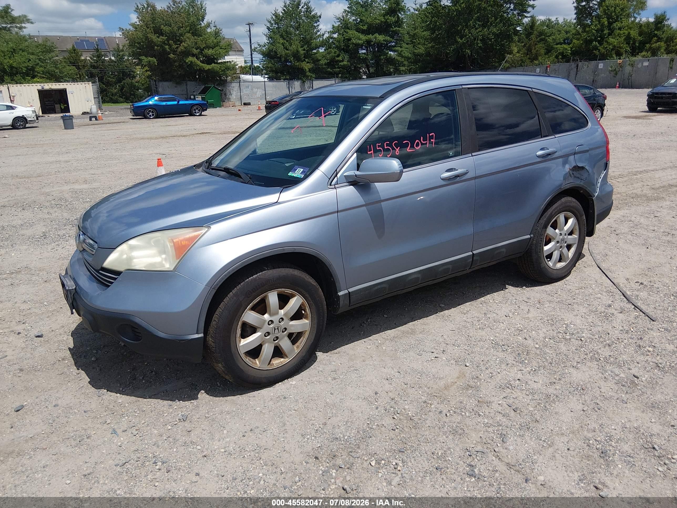 2009 Honda Cr-v Ex-l Blue vin: 5J6RE48709L069553