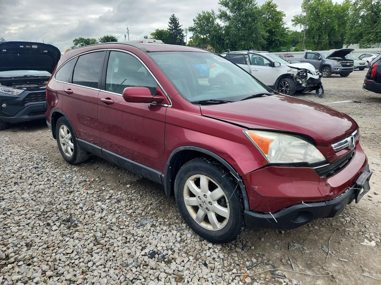 2007 Honda Cr-v Exl Maroon vin: 5J6RE48717L017832