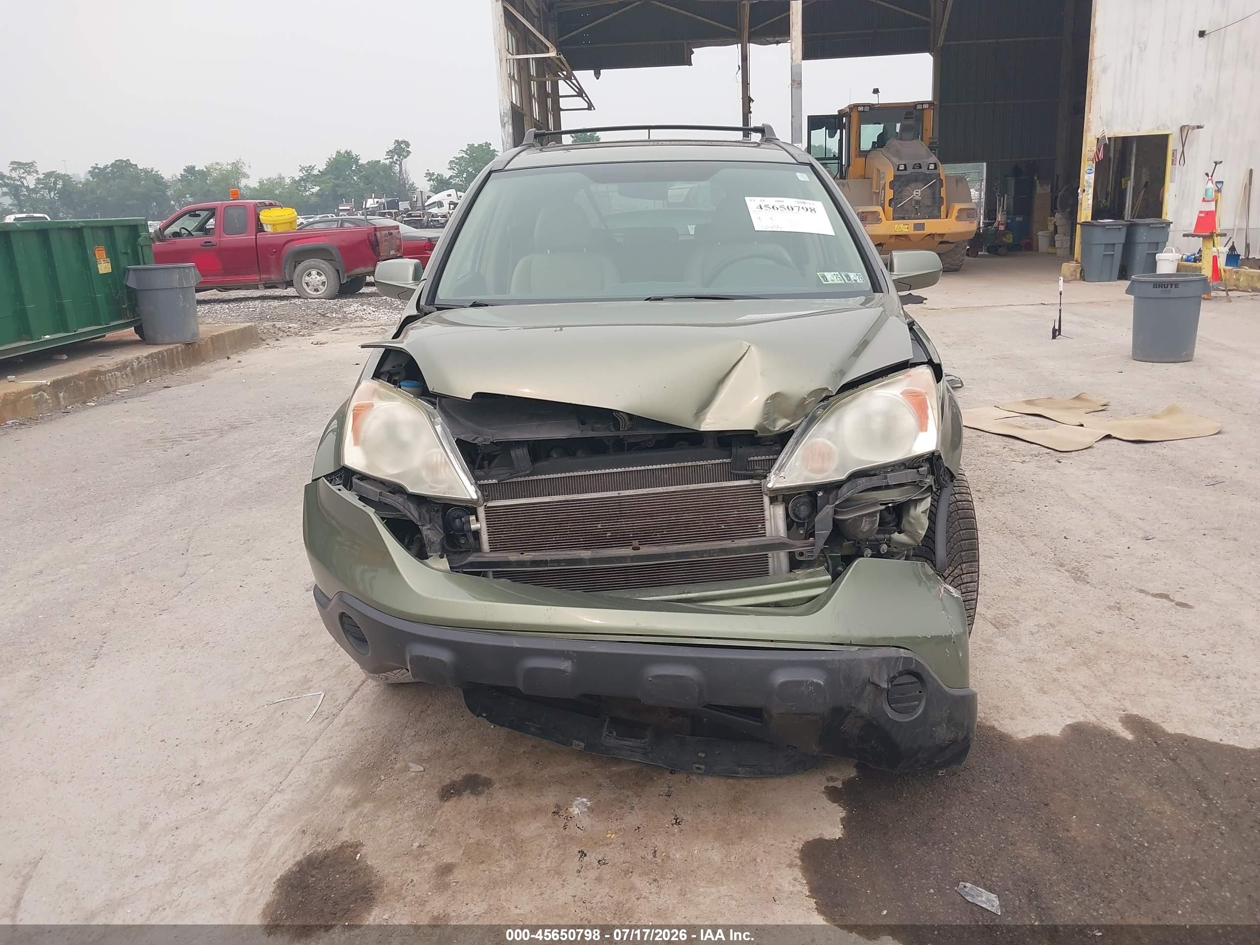 2008 Honda Cr-v Ex-l Green vin: 5J6RE48718L038505