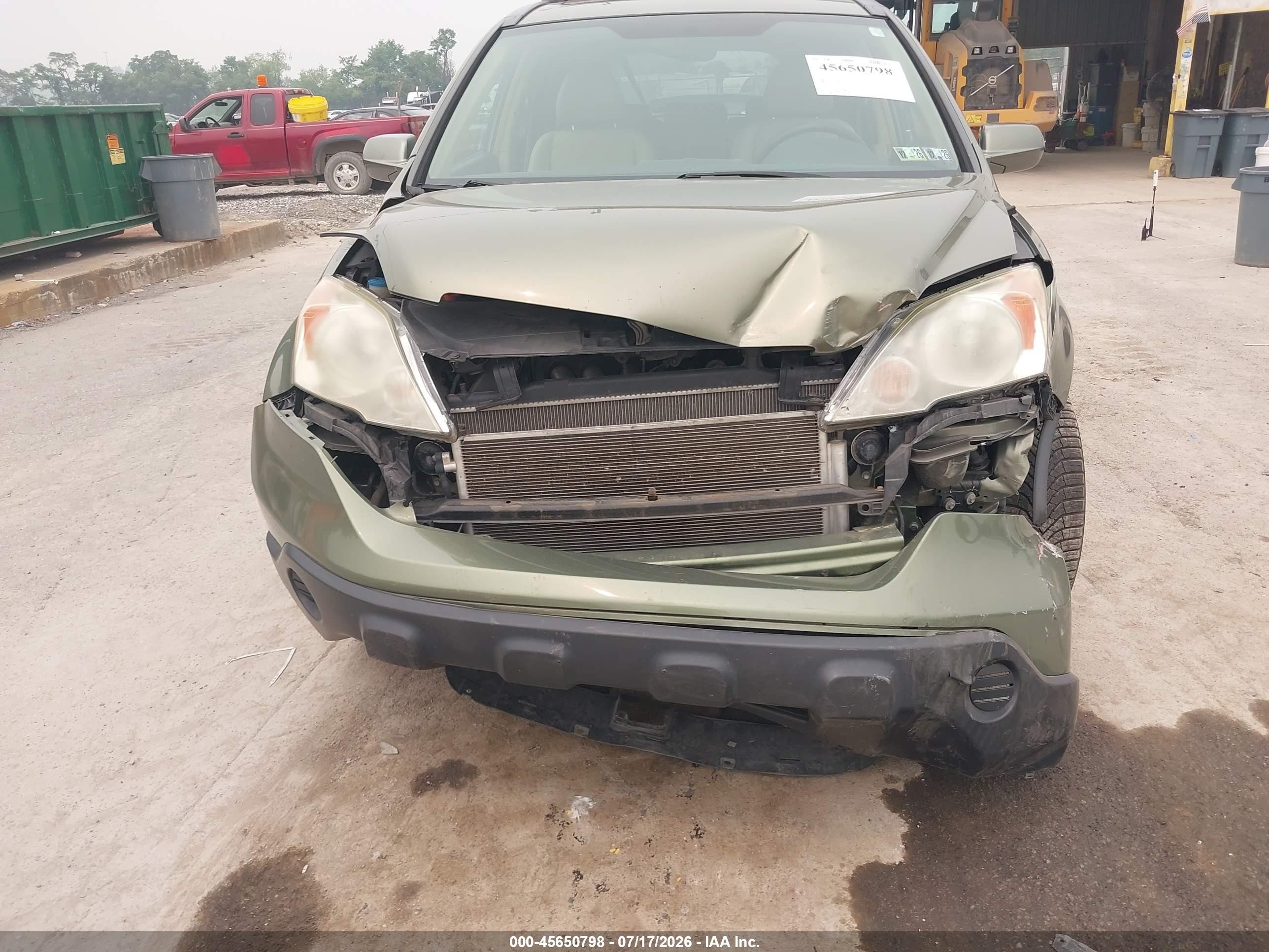 2008 Honda Cr-v Ex-l Green vin: 5J6RE48718L038505