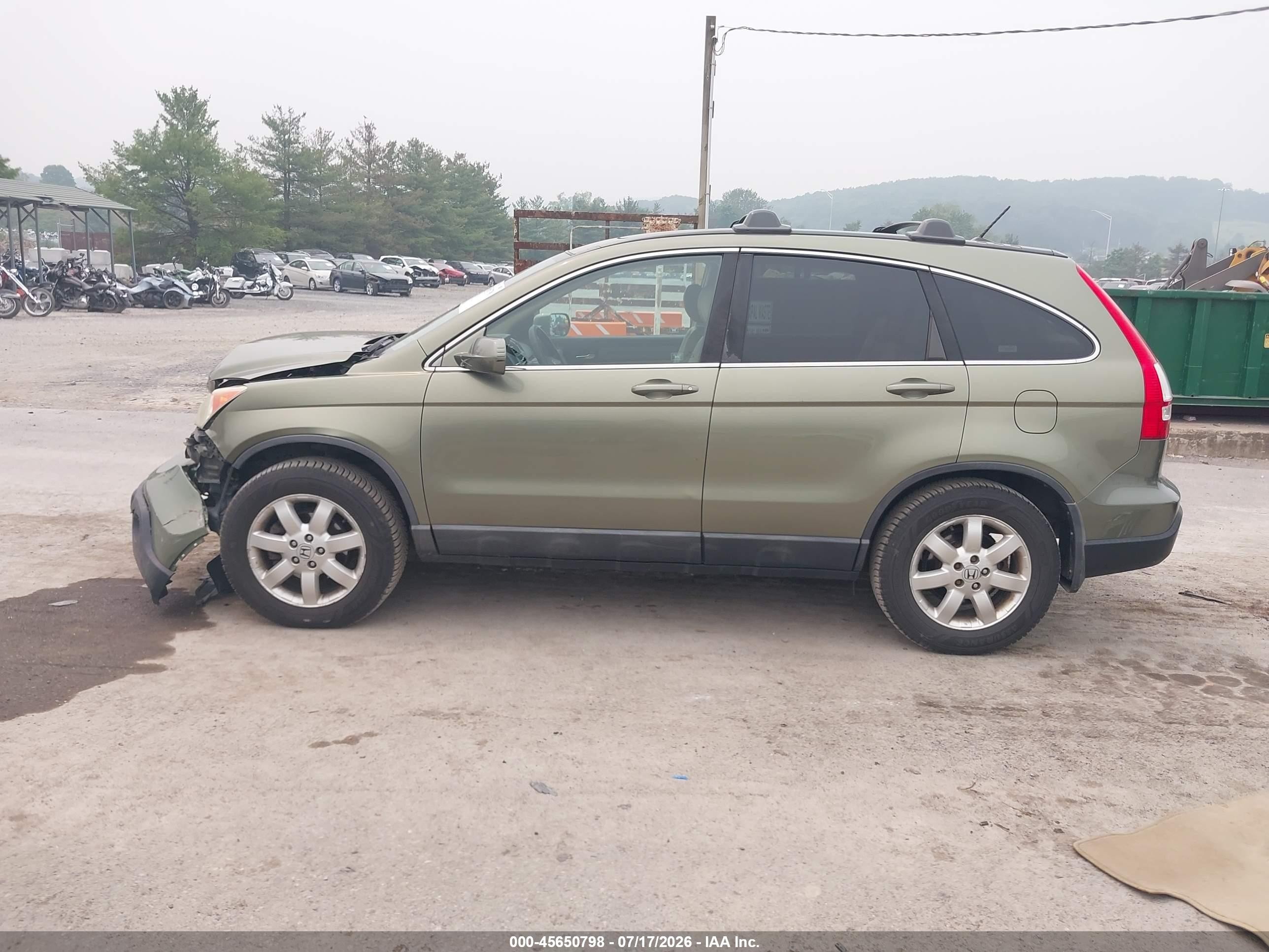 2008 Honda Cr-v Ex-l Green vin: 5J6RE48718L038505