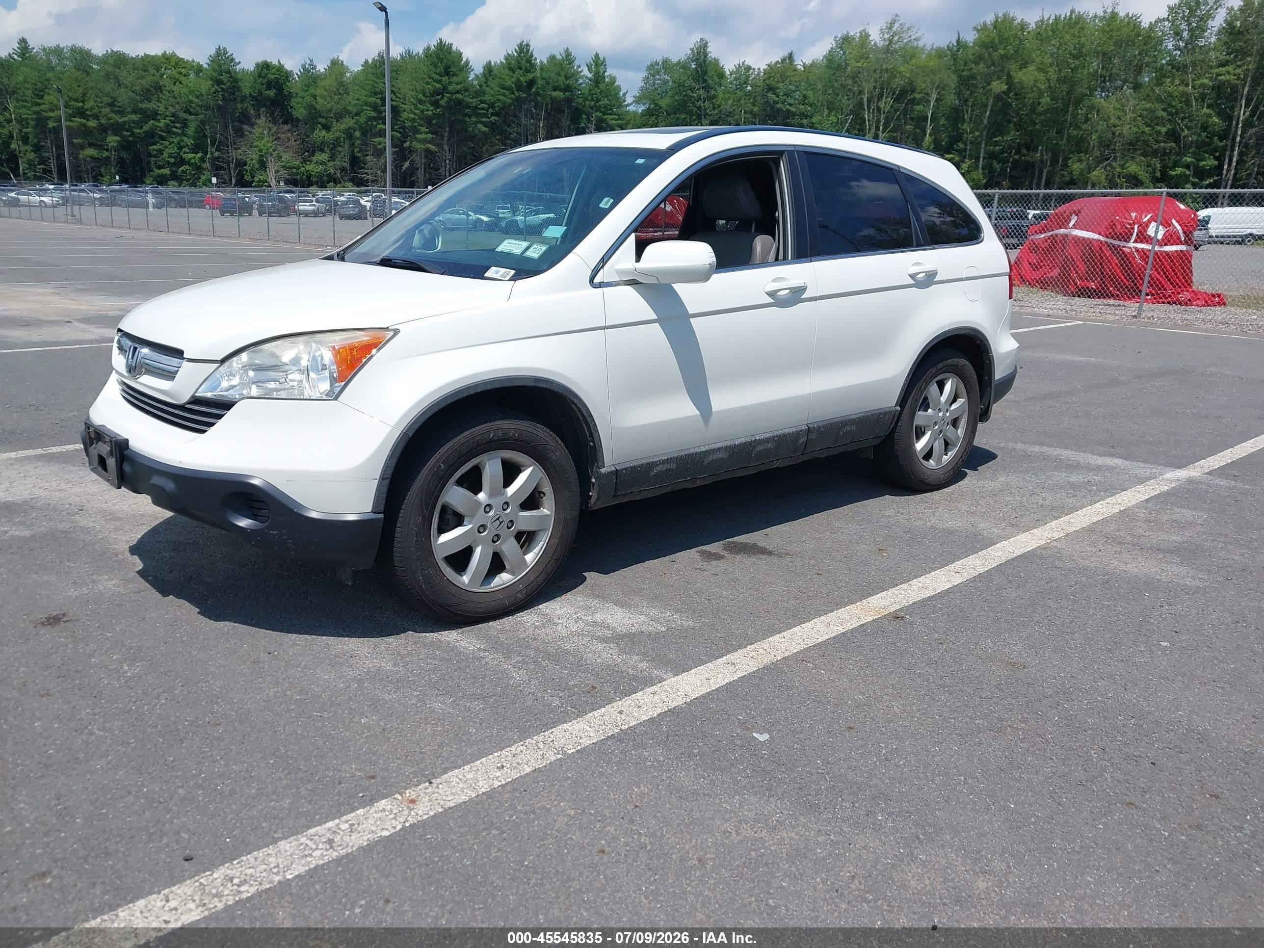2008 Honda Cr-v Exl White vin: 5J6RE48718L048497