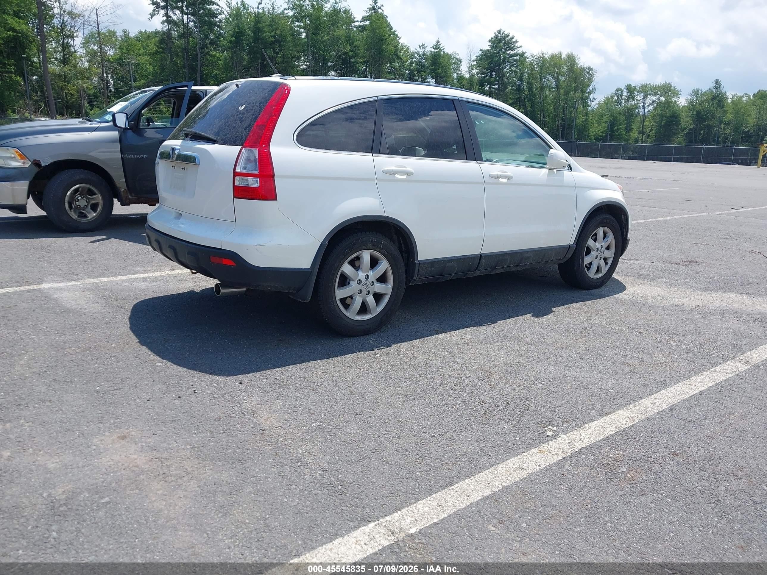 2008 Honda Cr-v Exl White vin: 5J6RE48718L048497