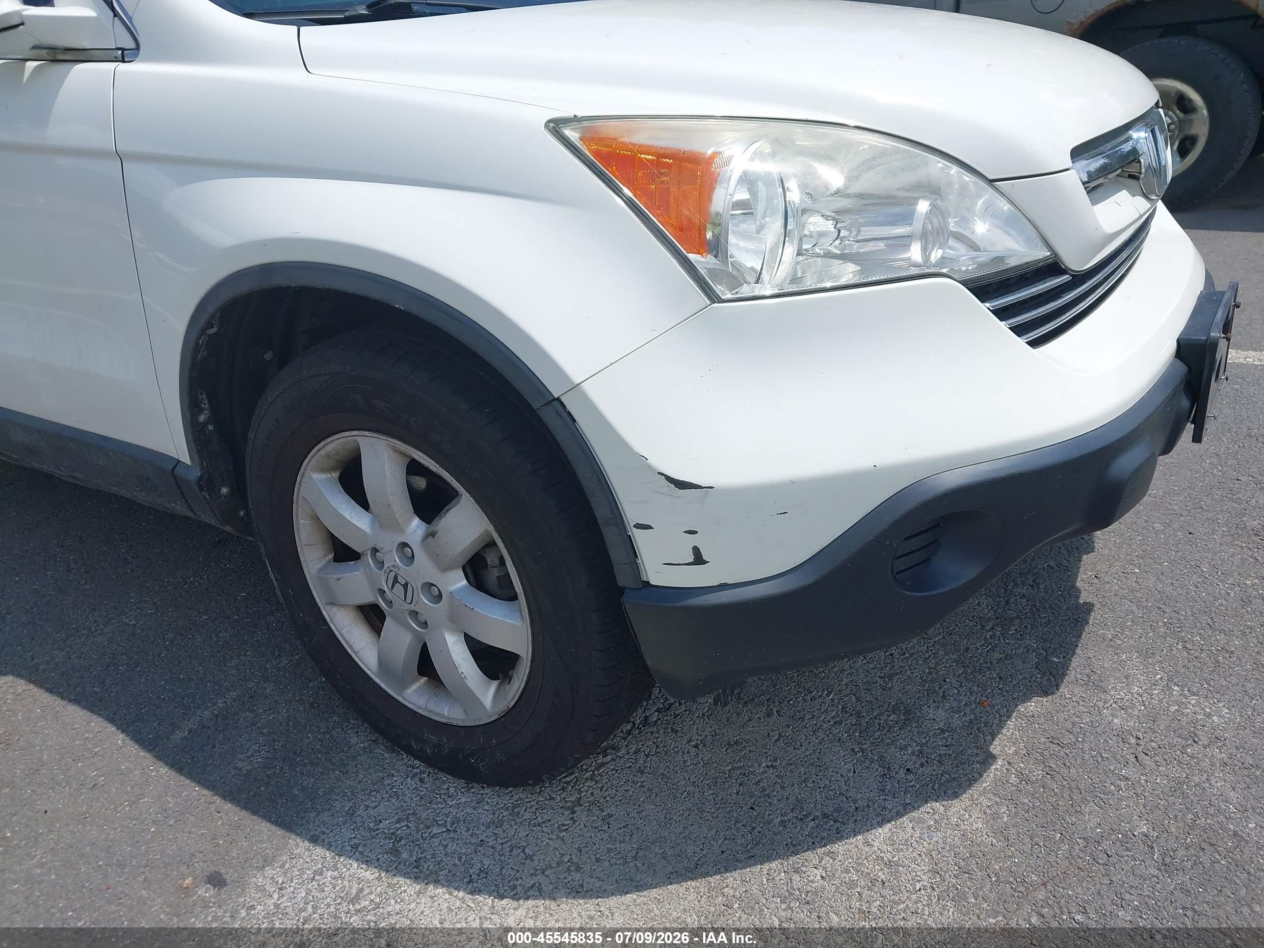 2008 Honda Cr-v Exl White vin: 5J6RE48718L048497