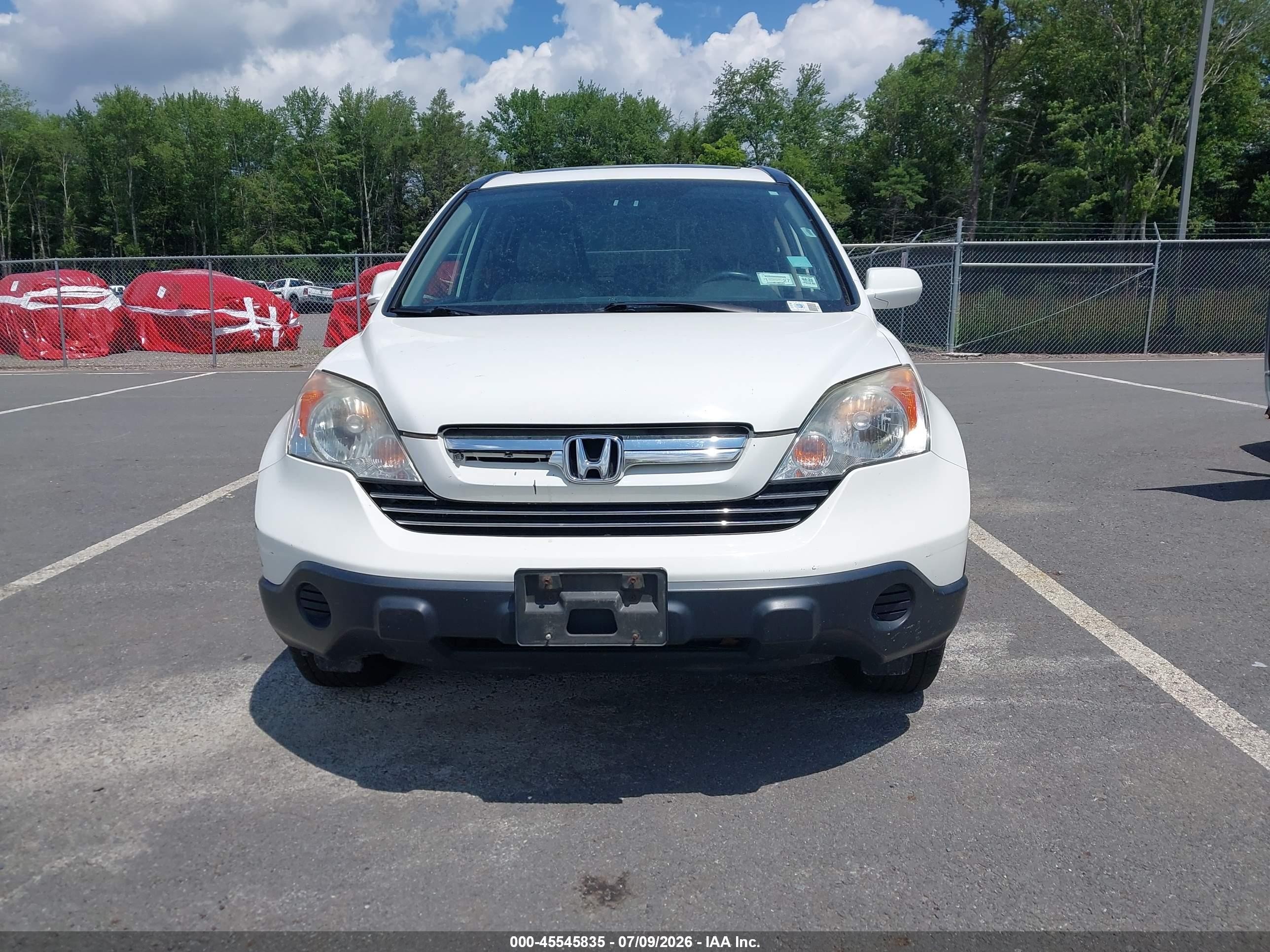 2008 Honda Cr-v Exl White vin: 5J6RE48718L048497
