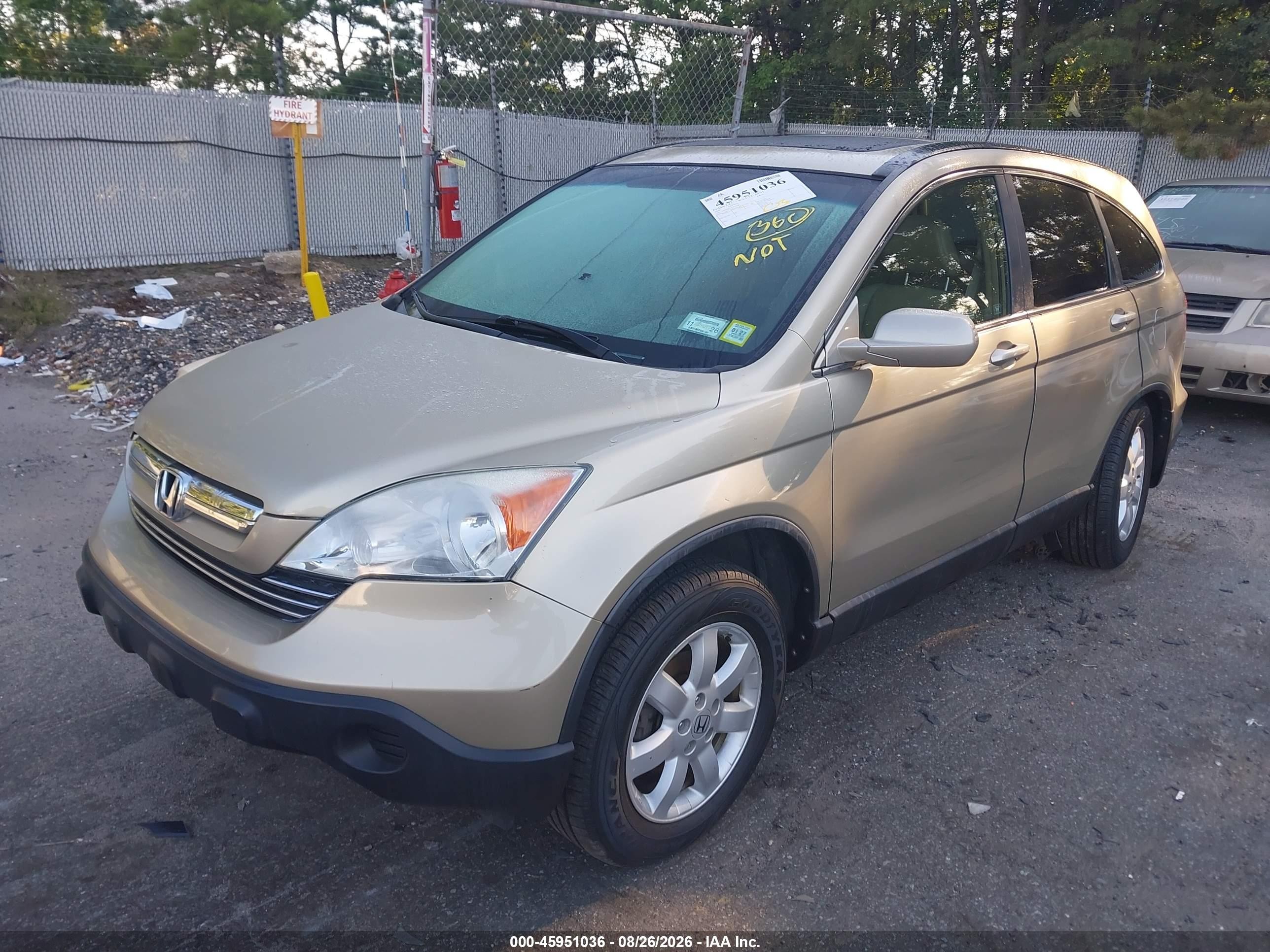 2009 Honda Cr-v Ex-l Gold vin: 5J6RE48719L020958