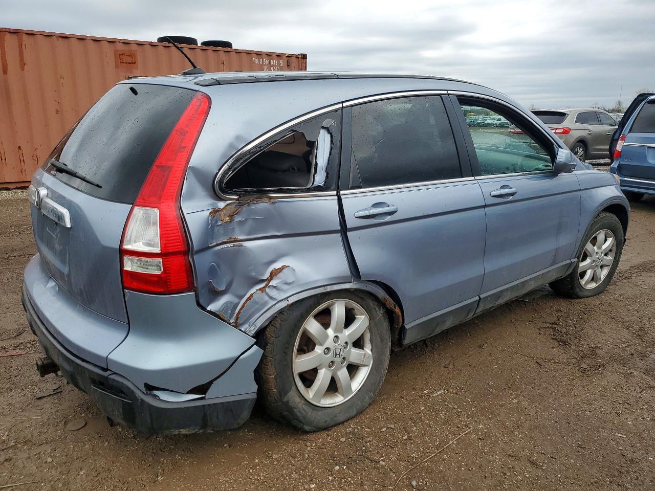2007 Honda Cr-v Exl Синий vin: 5J6RE48727L003101