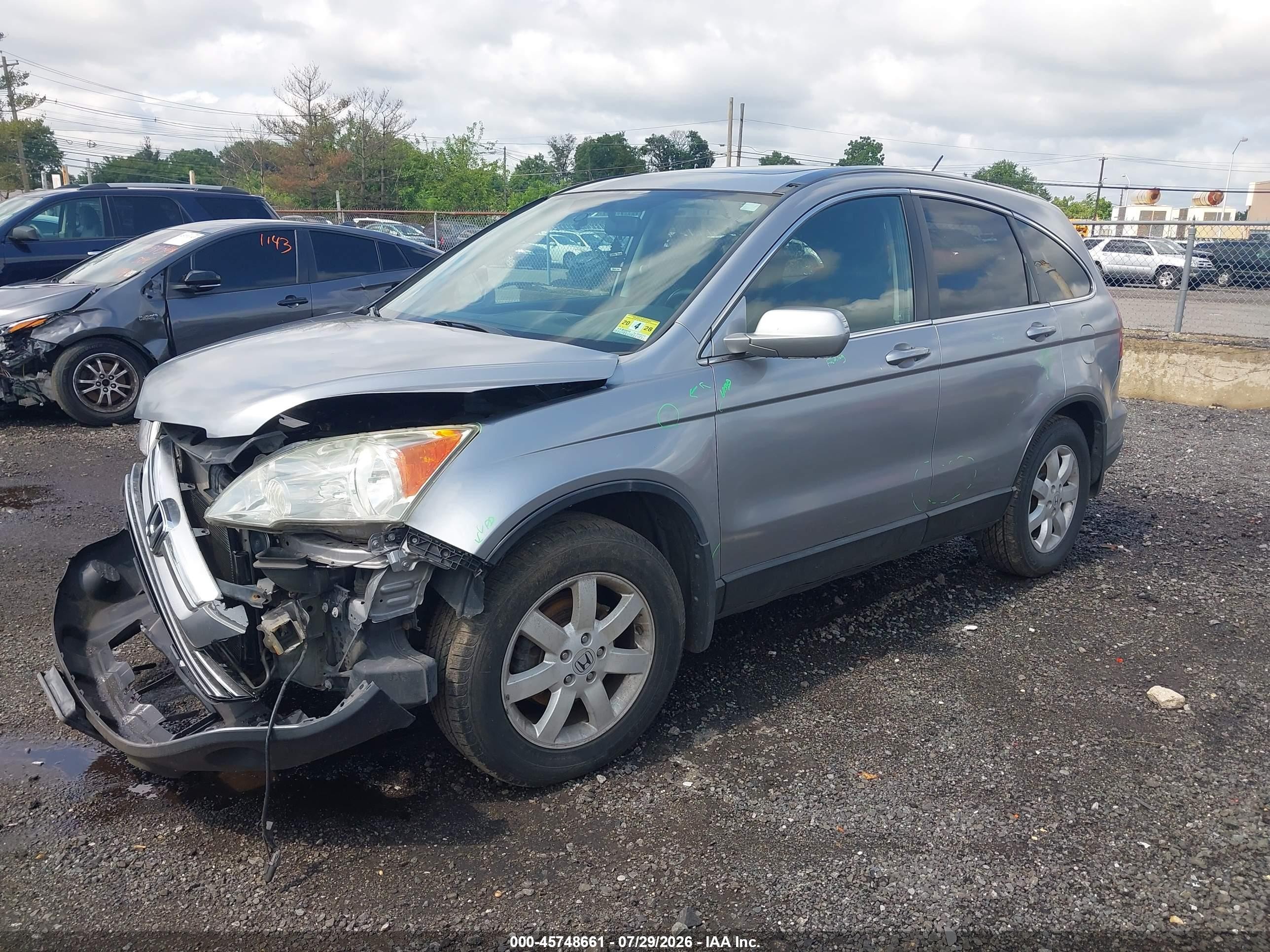 2007 Honda Cr-v Ex-l Silver vin: 5J6RE48727L006144