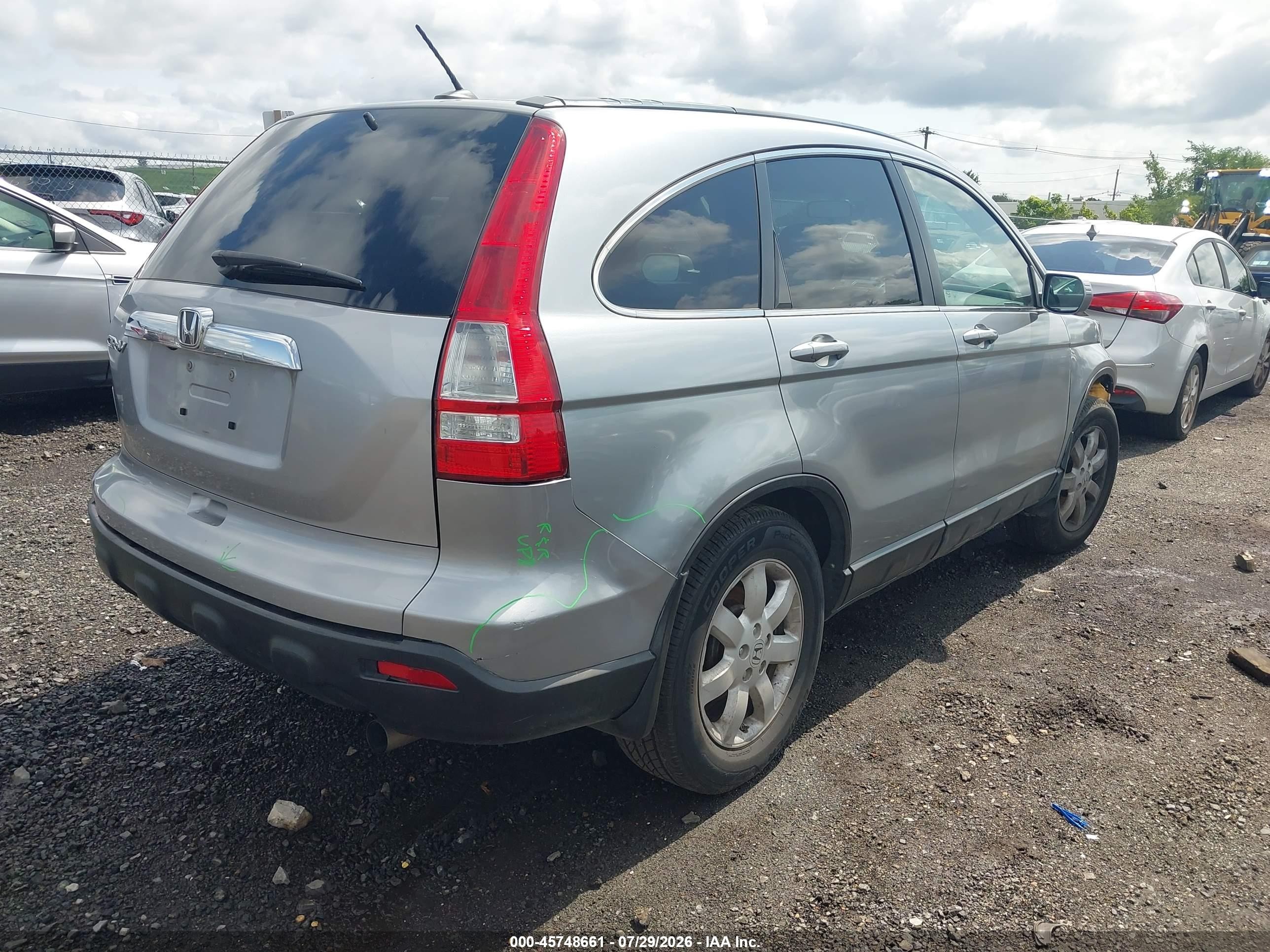 2007 Honda Cr-v Ex-l Silver vin: 5J6RE48727L006144
