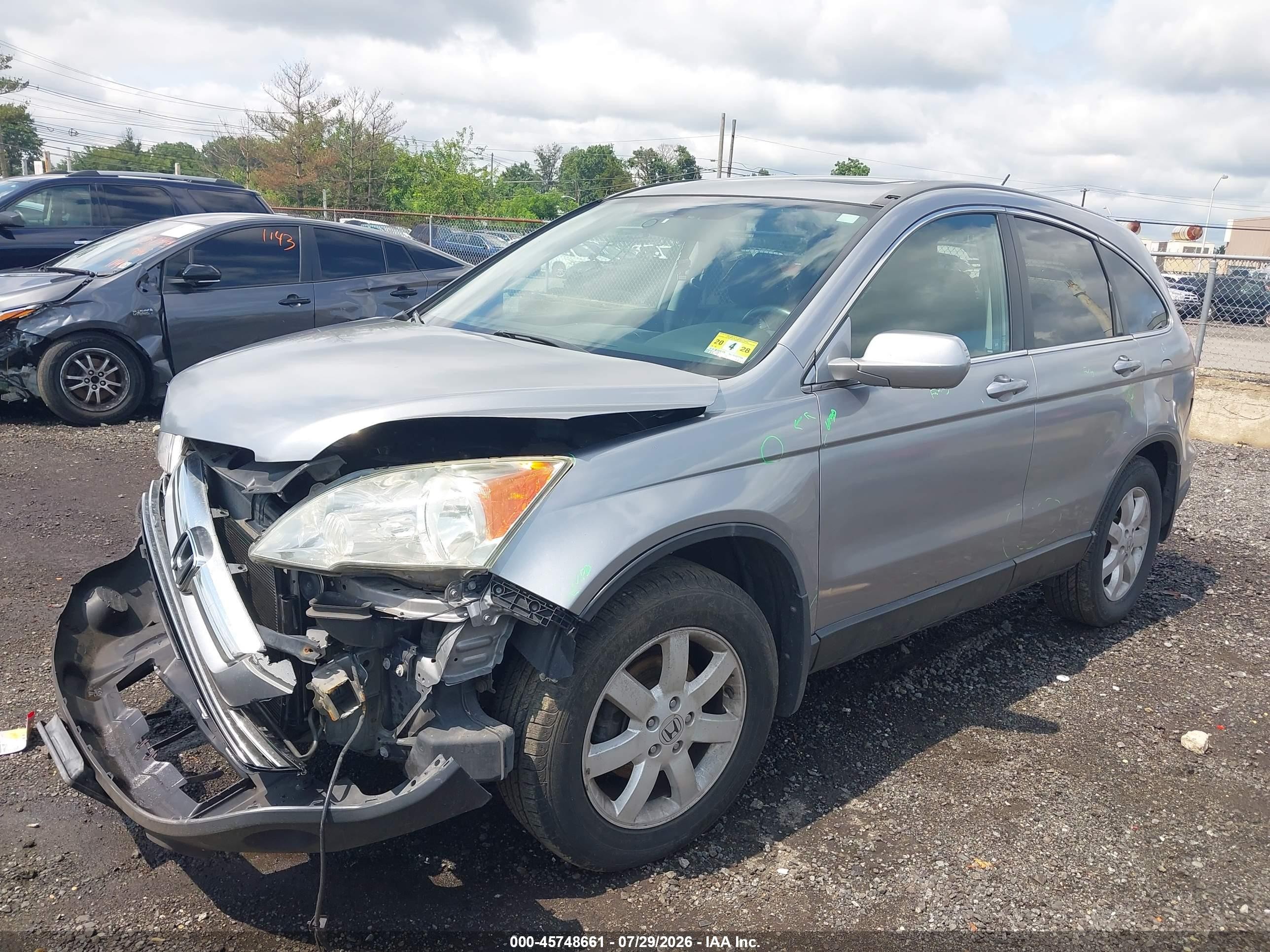 2007 Honda Cr-v Ex-l Silver vin: 5J6RE48727L006144