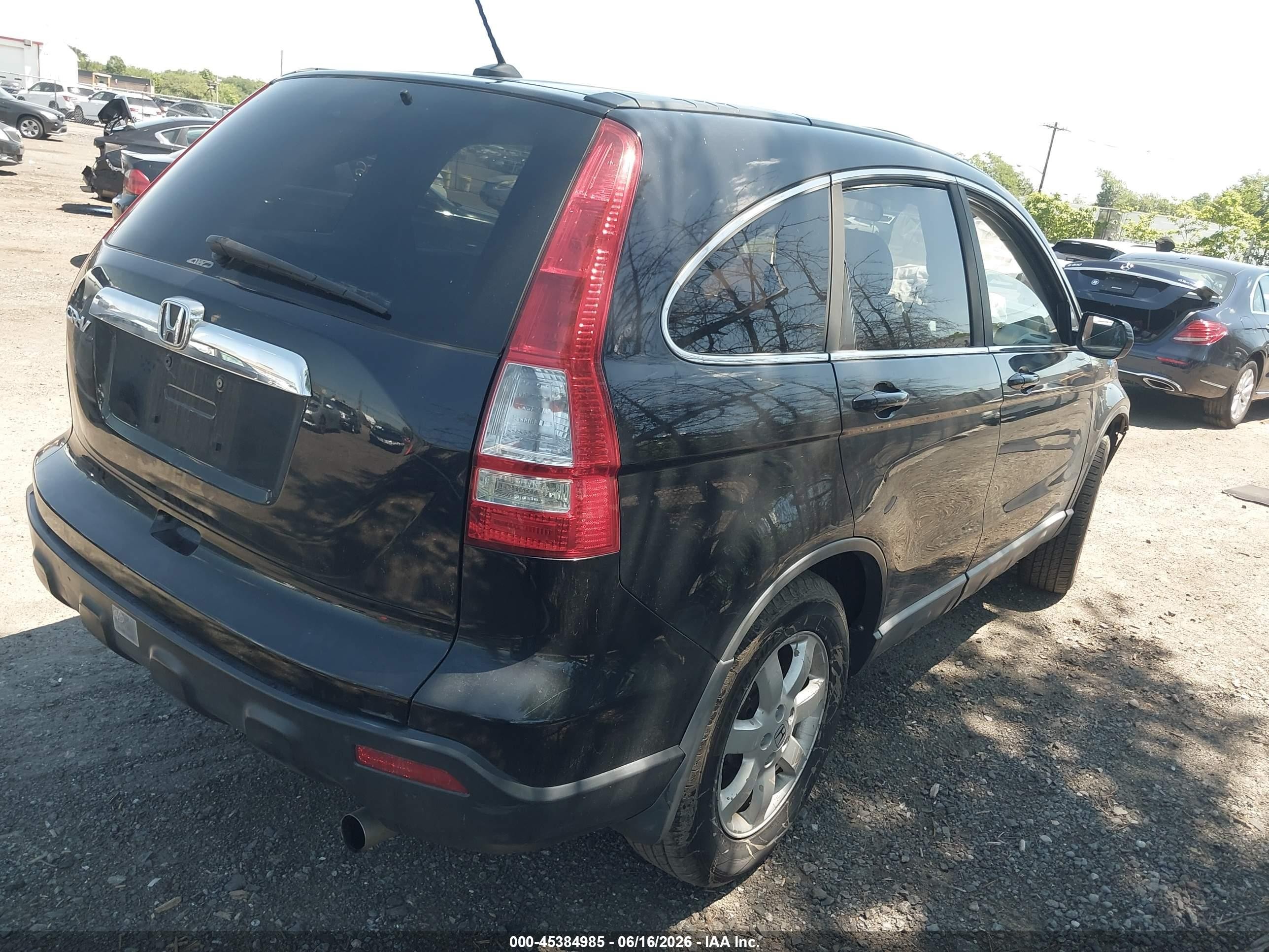 2008 Honda Cr-v Ex-l Black vin: 5J6RE48728L038125