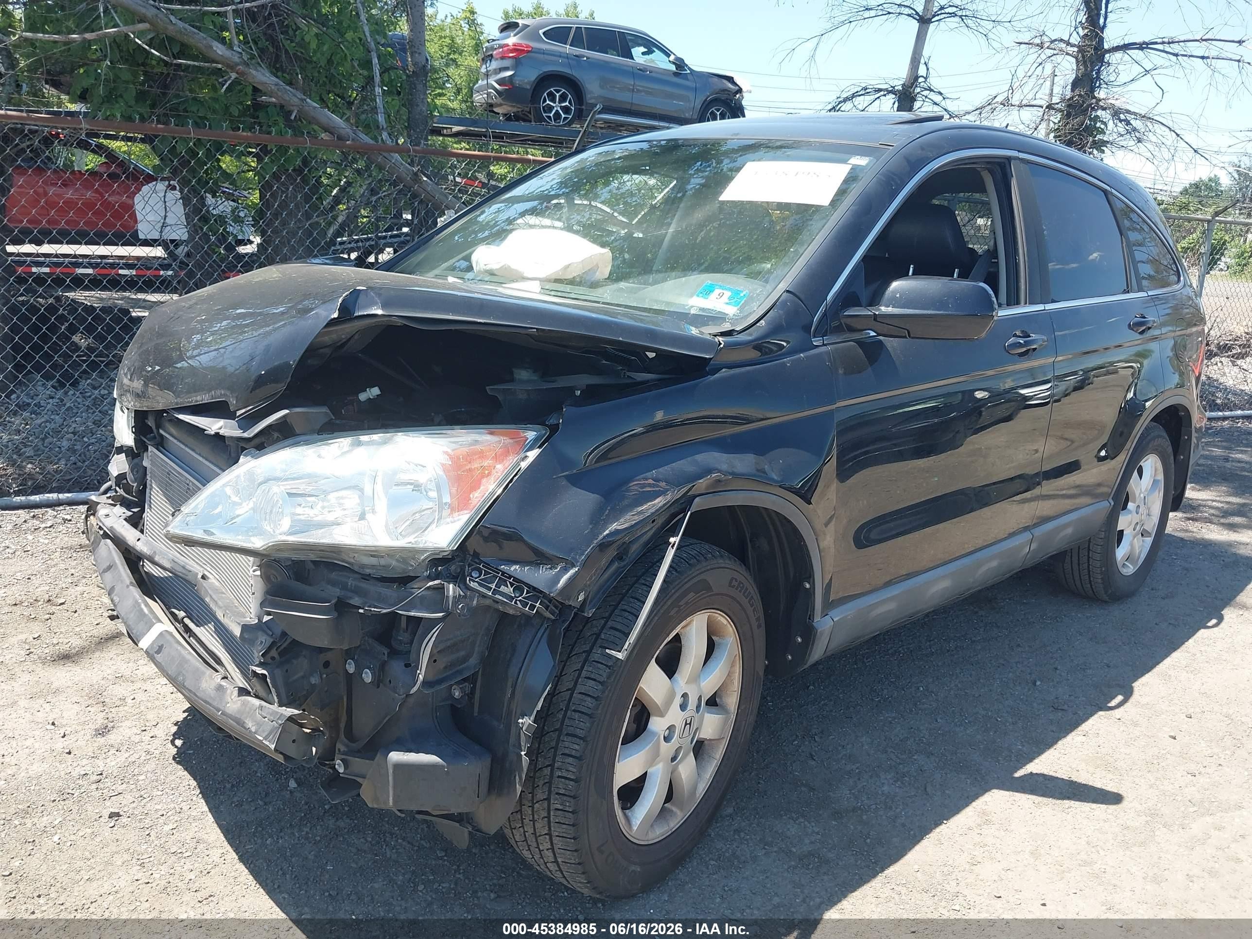 2008 Honda Cr-v Ex-l Black vin: 5J6RE48728L038125