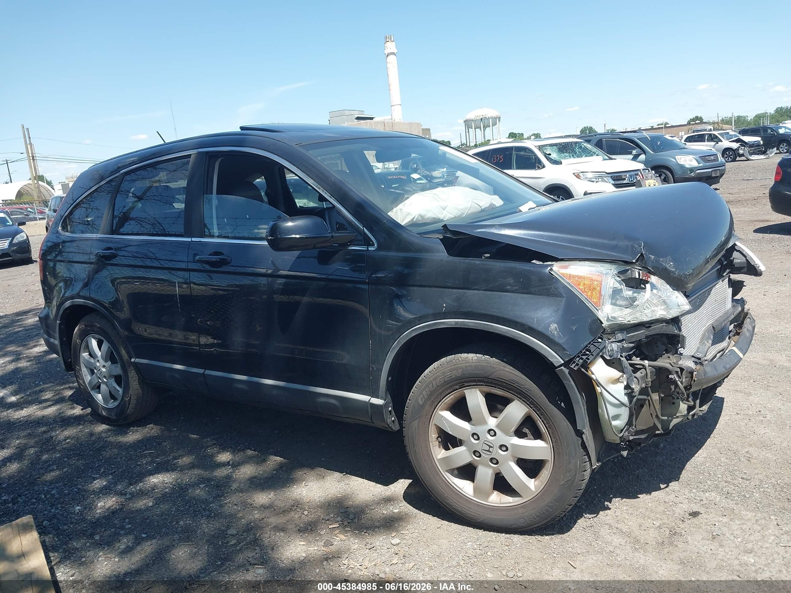 2008 Honda Cr-v Ex-l Black vin: 5J6RE48728L038125