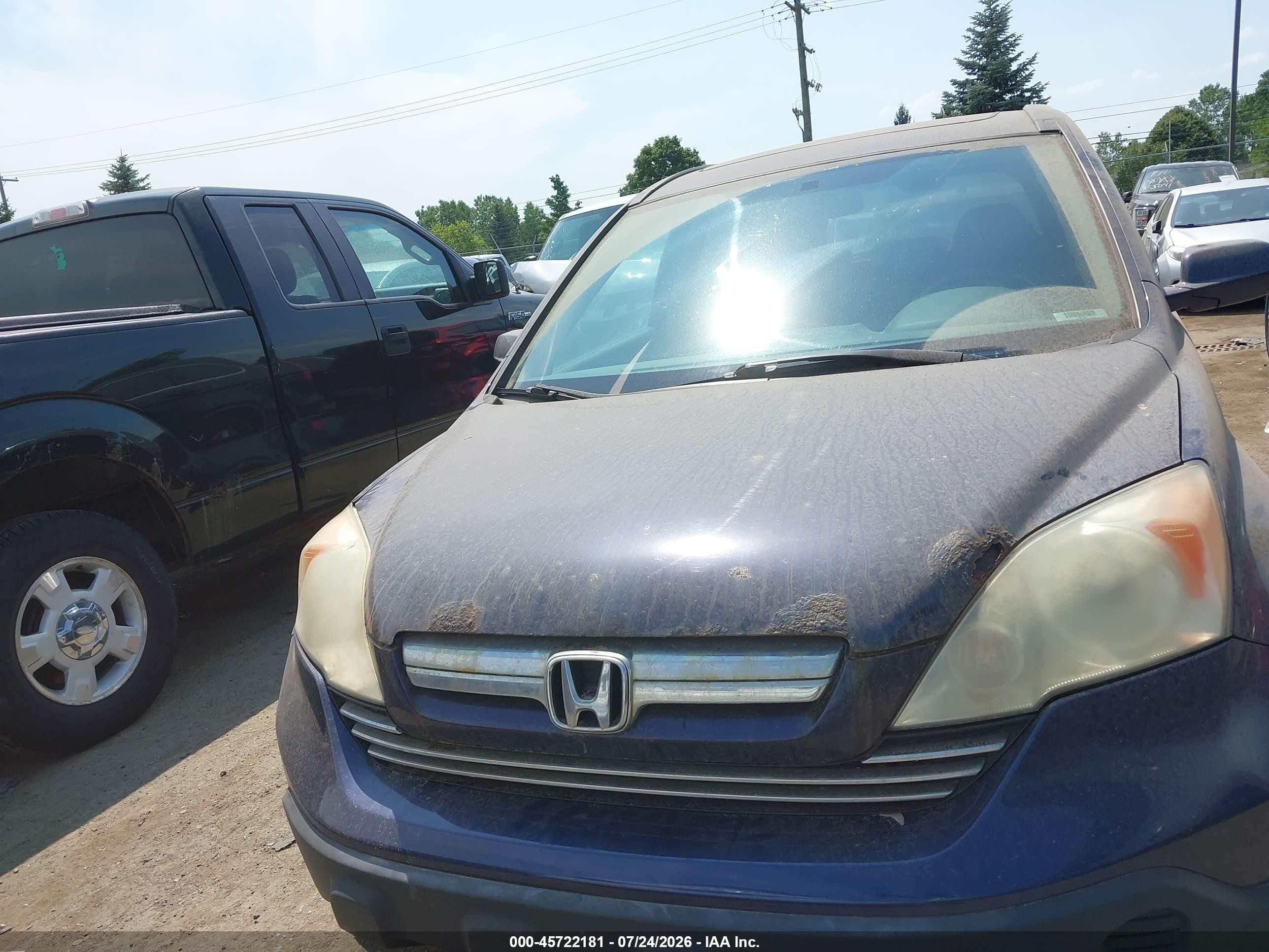 2009 Honda Cr-v Ex-l Синий vin: 5J6RE48729L004588