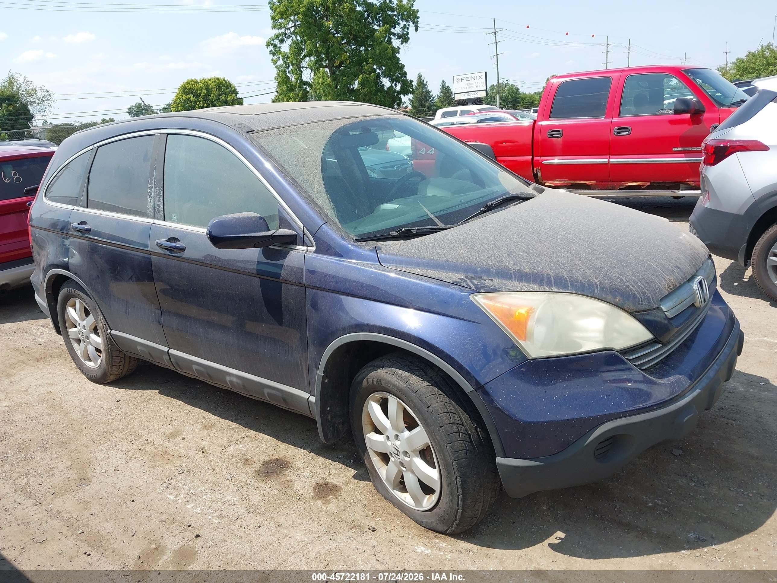 2009 Honda Cr-v Ex-l Синий vin: 5J6RE48729L004588