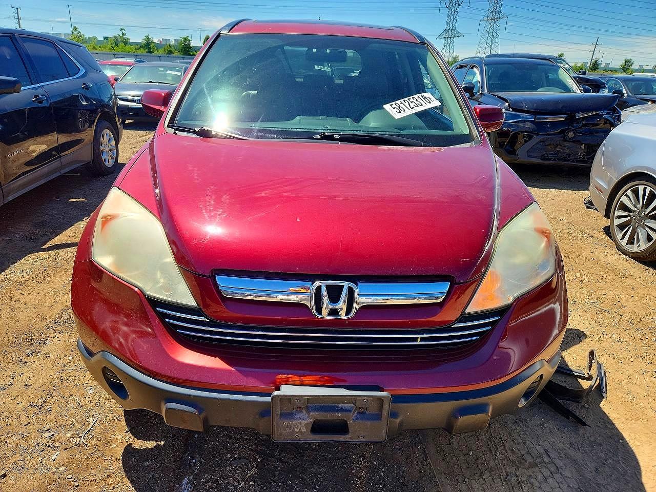 2009 Honda Cr-v Exl Red vin: 5J6RE48729L024887