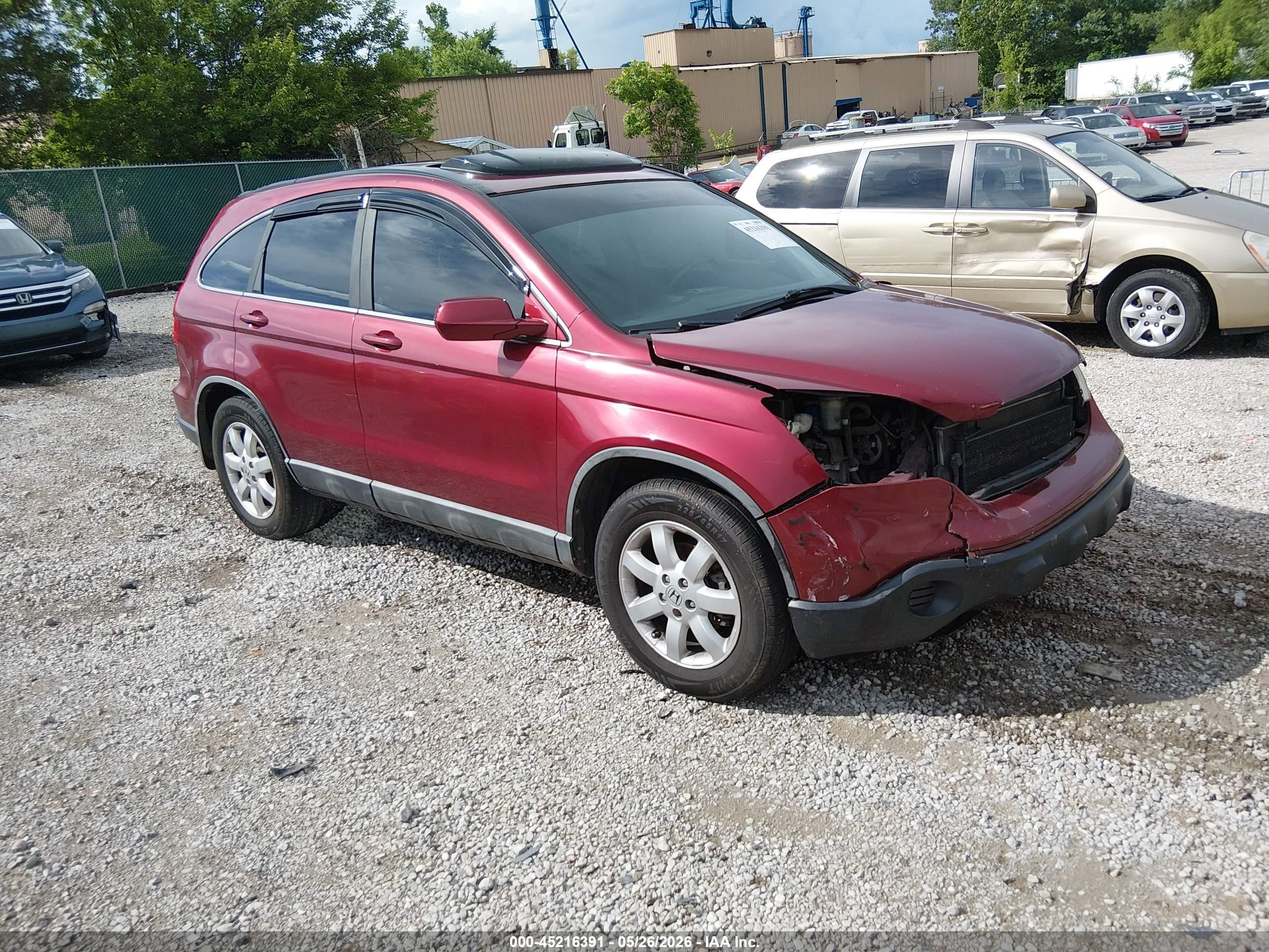 2009 Honda Cr-v Ex-l Maroon vin: 5J6RE48729L030429