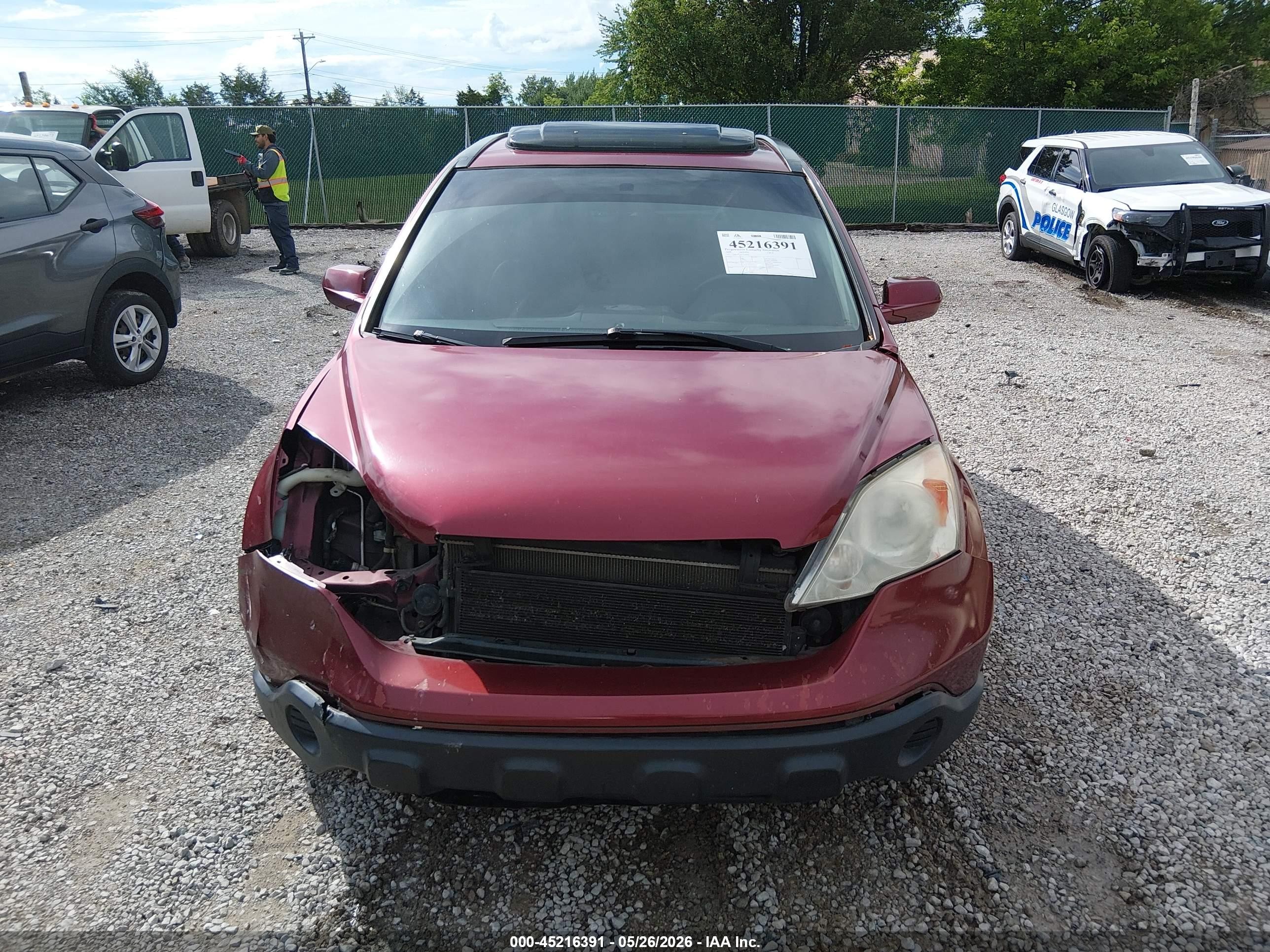 2009 Honda Cr-v Ex-l Maroon vin: 5J6RE48729L030429