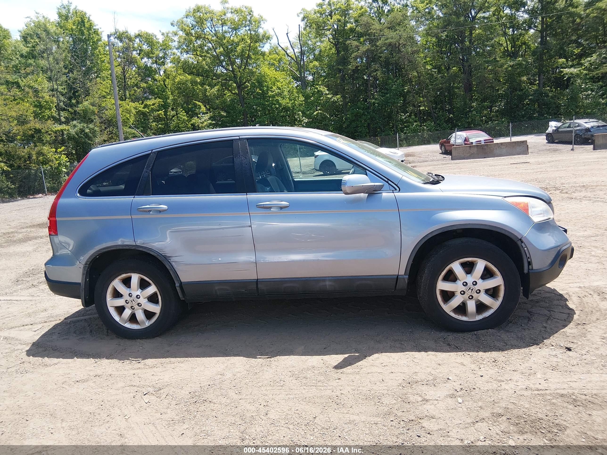 2009 Honda Cr-v Ex-l Light Blue vin: 5J6RE48729L035341