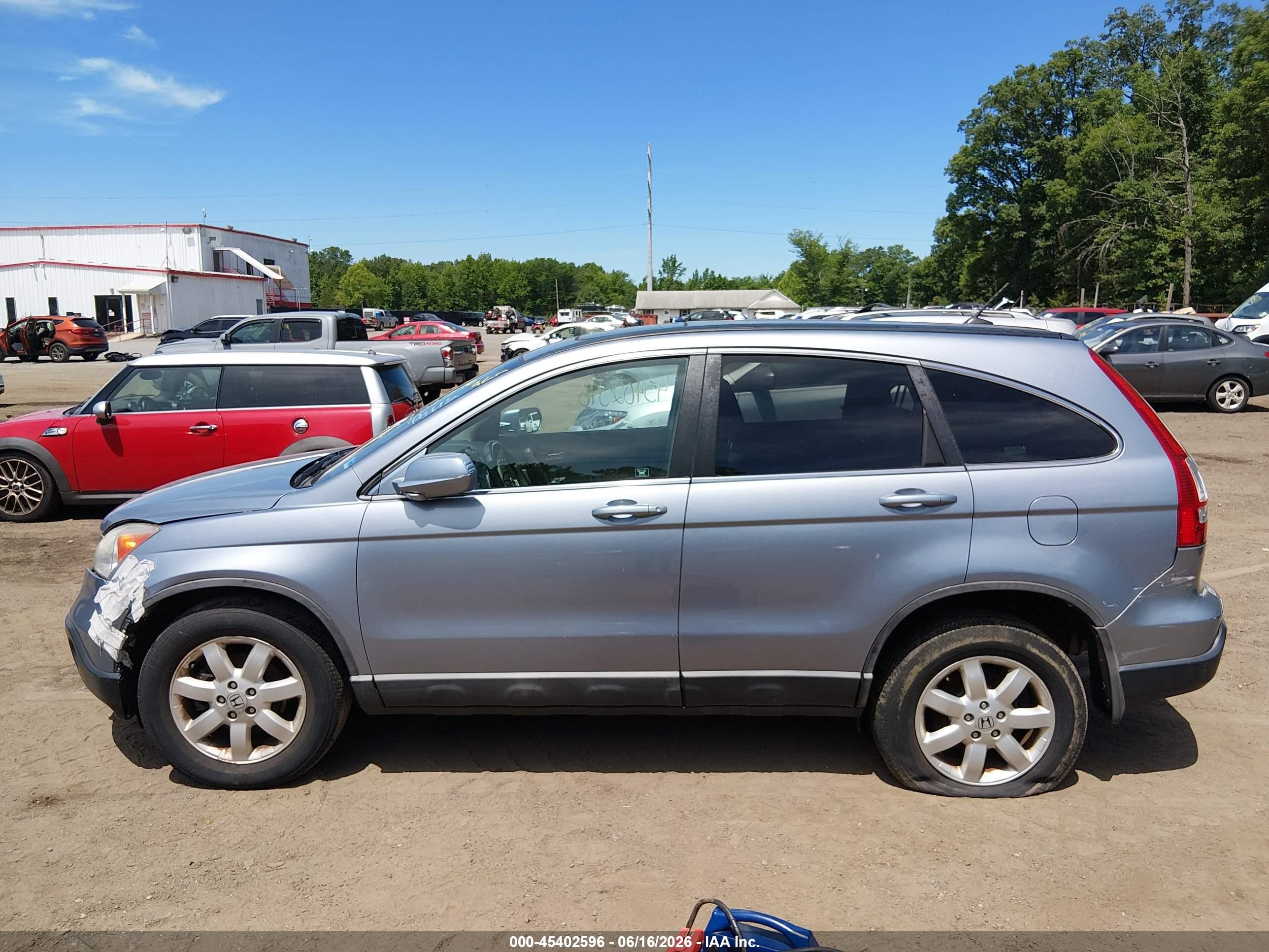 2009 Honda Cr-v Ex-l Light Blue vin: 5J6RE48729L035341