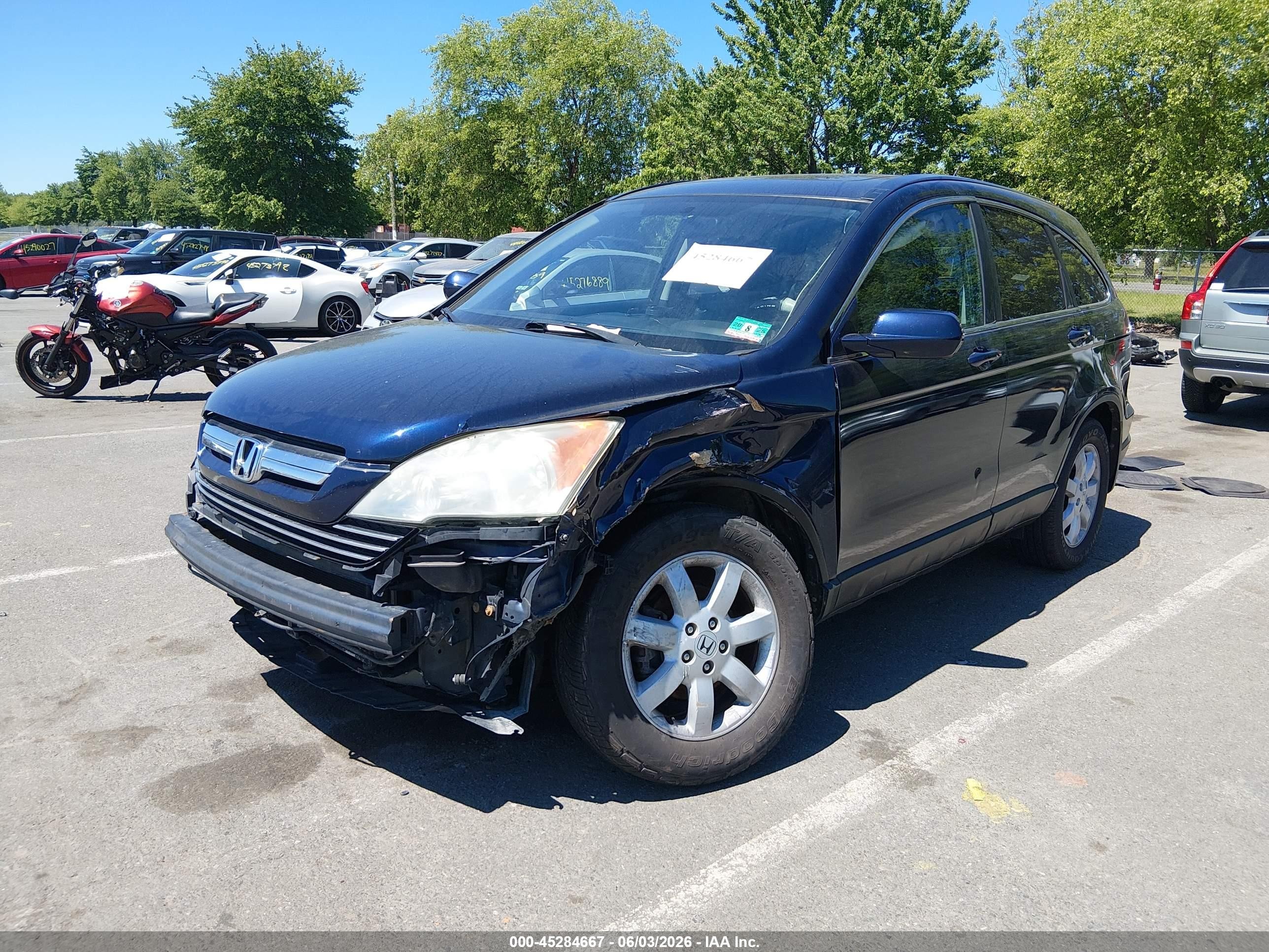2009 Honda Cr-v Ex-l Синий vin: 5J6RE48729L042192